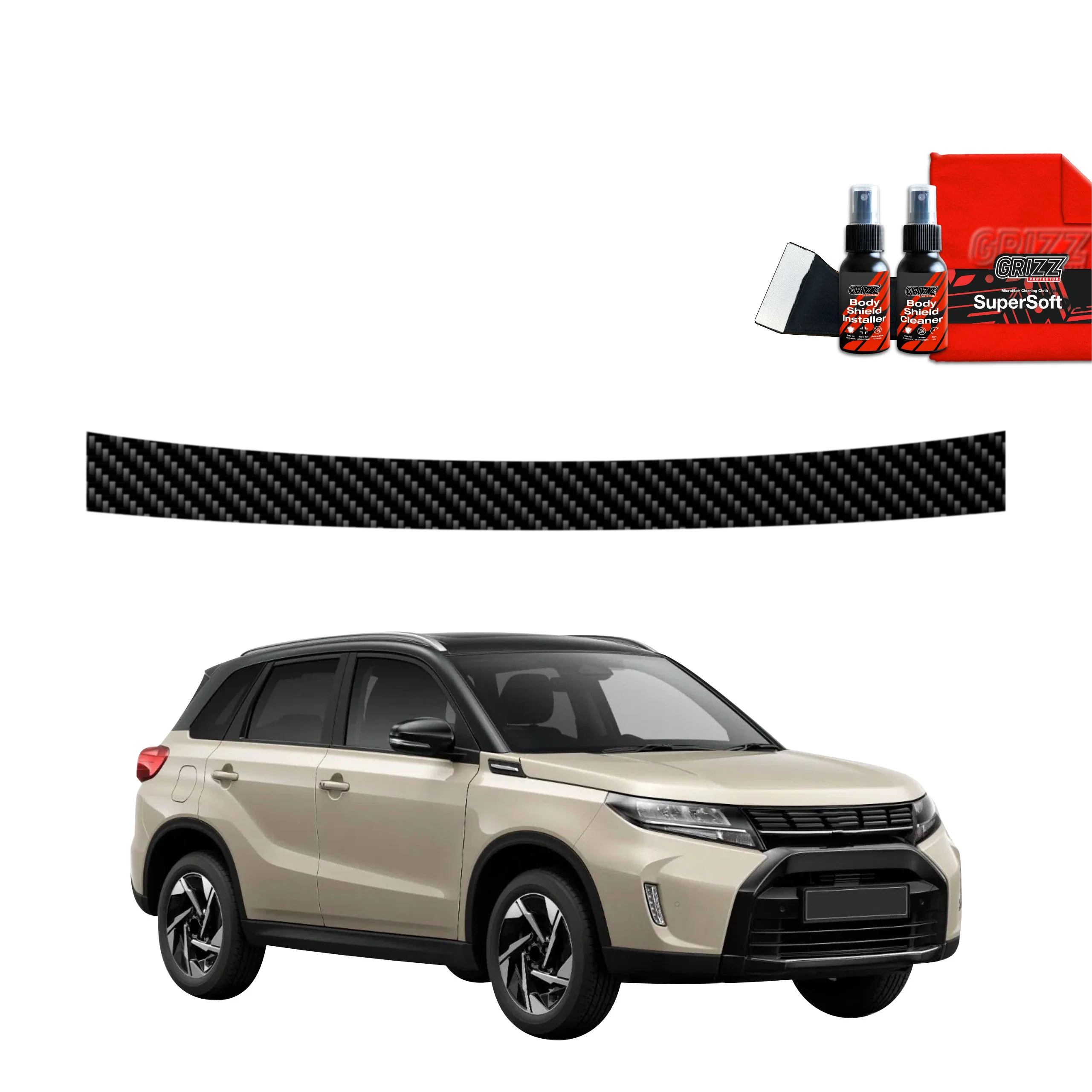 Kohlenstoff Schutzfolie für Ladekante - Suzuki Vitara Facelift (2024-2026)