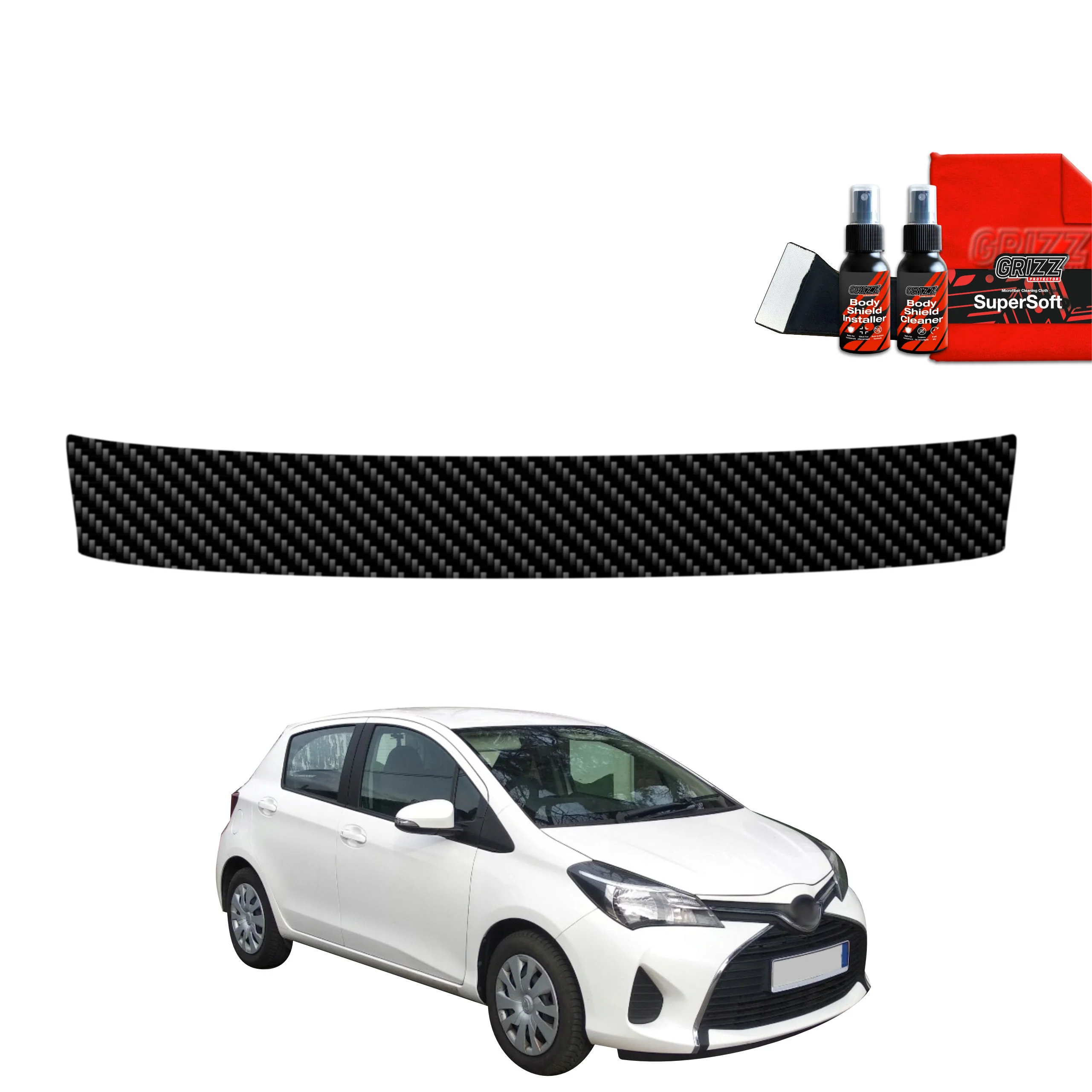 Kohlenstoff Schutzfolie für Ladekante - Toyota Yaris (2011-2016)