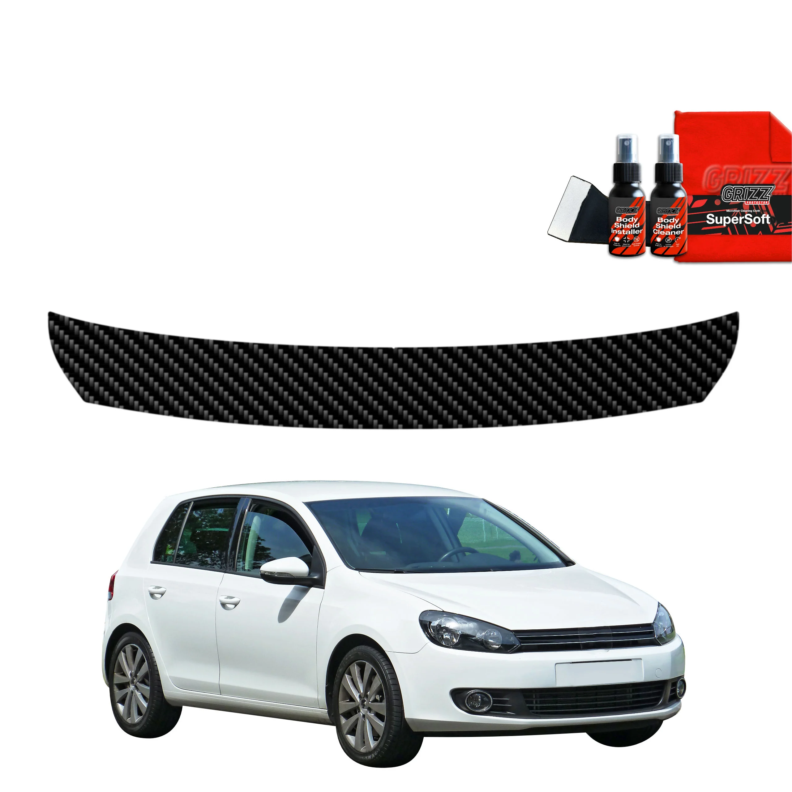 Kohlenstoff Schutzfolie für Ladekante - Volkswagen Golf 6 Hatchback 5D (2008-2013)
