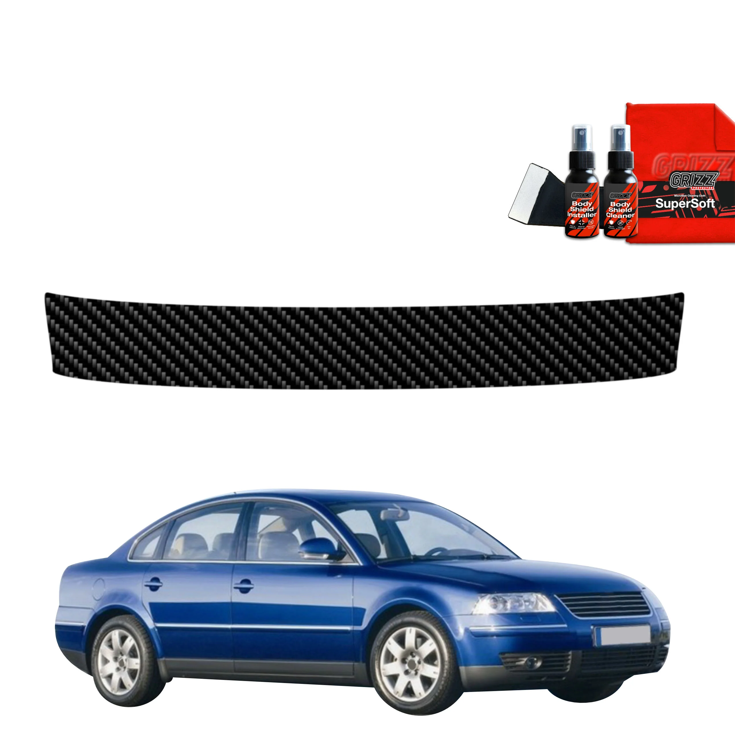 Kohlenstoff Schutzfolie für Ladekante - Volkswagen Passat B5 Sedan Facelifting (2000-2005)