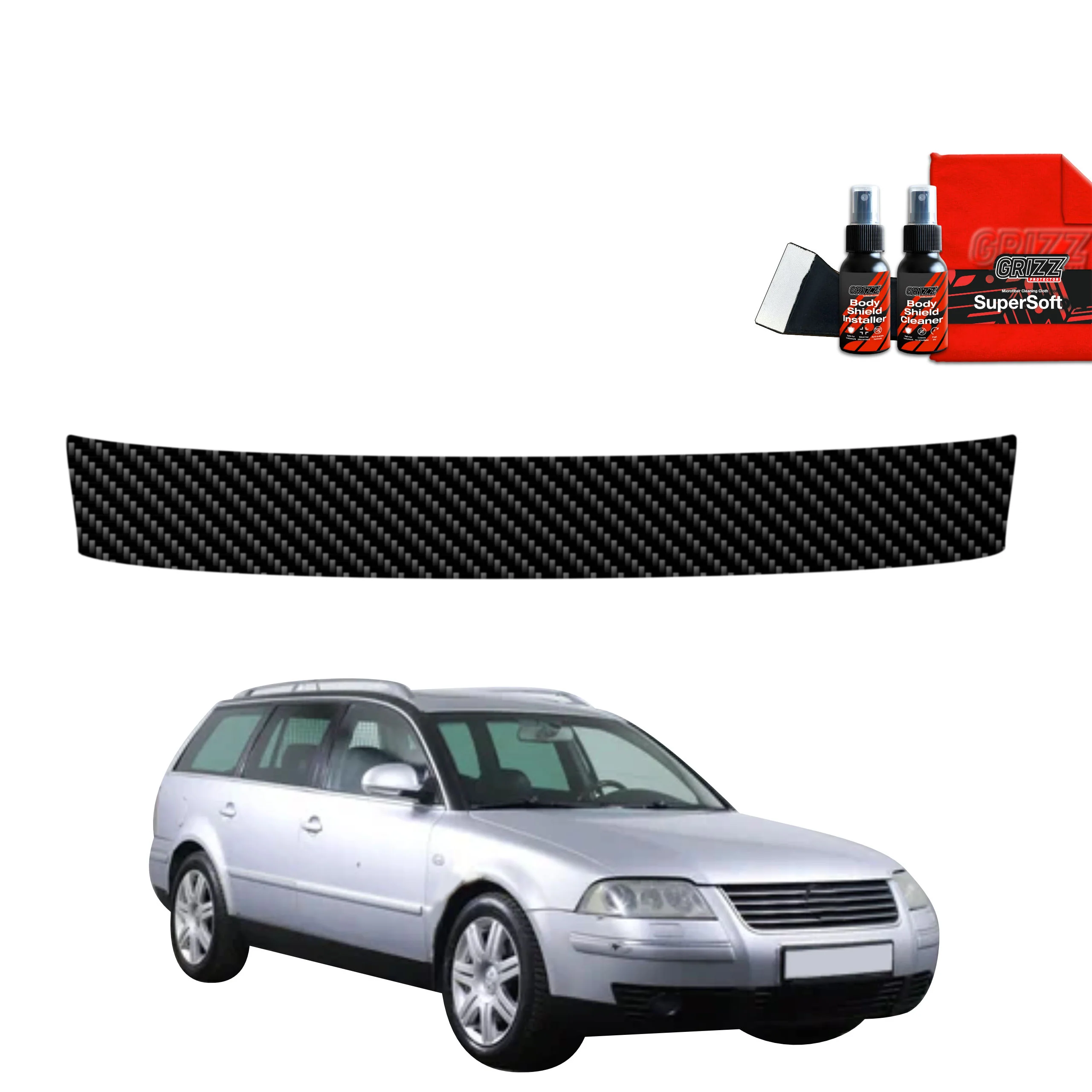 Kohlenstoff Schutzfolie für Ladekante - Volkswagen Passat B5 Variant Facelifting (2000-2005)
