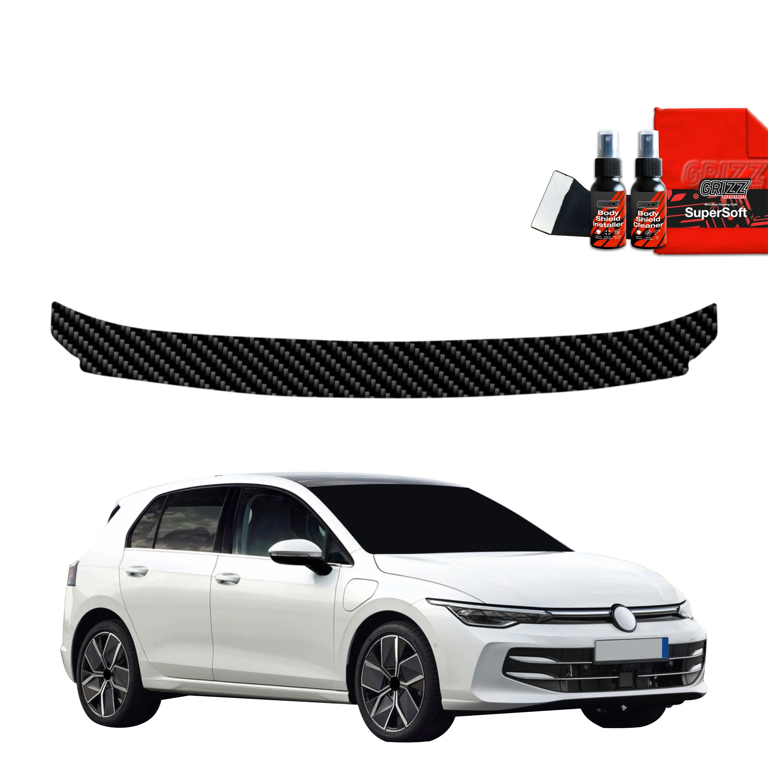 Kohlenstoff Schutzfolie für Ladekante - Volkswagen VW Golf 8 Hatchback (2024-2026)