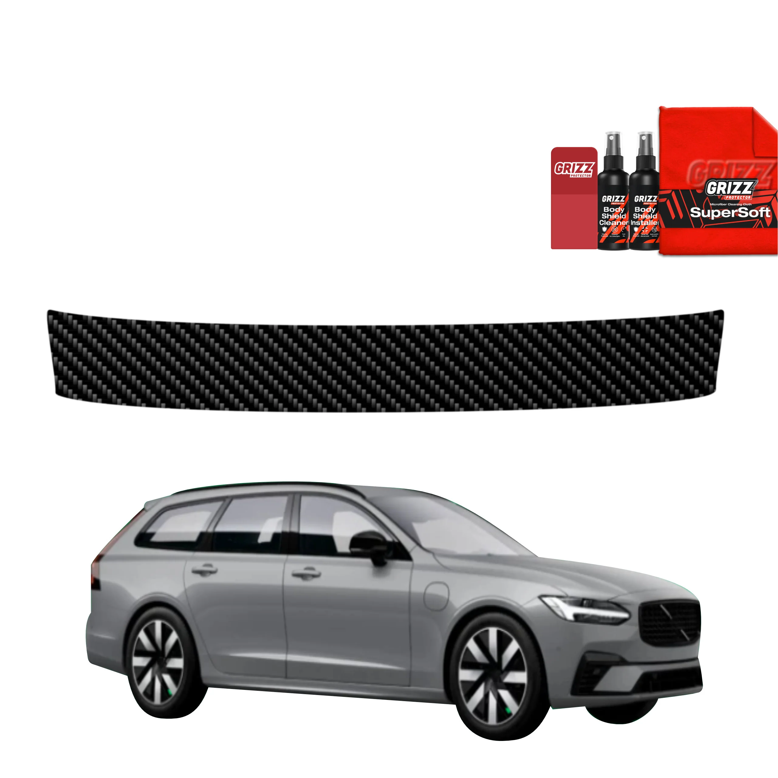 Kohlenstoff Schutzfolie für Ladekante - Volvo V90 (2021-2026)