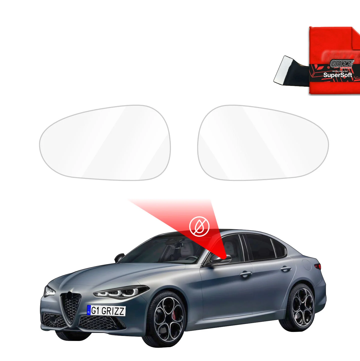 Regenschutzfolie für Außenspiegel - Alfa Romeo Giulia (2016-2026)