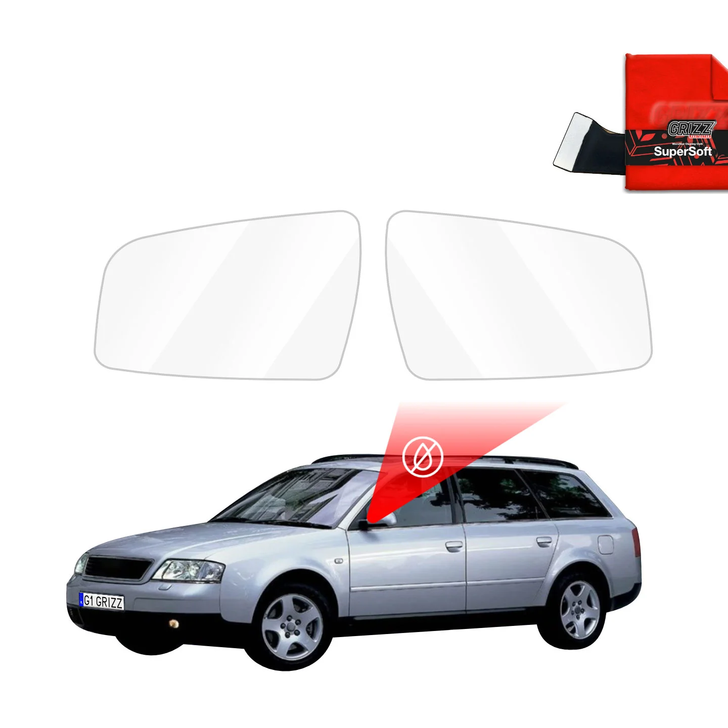 Regenschutzfolie für Außenspiegel - Audi A6 C5 Avant (1998-2004)