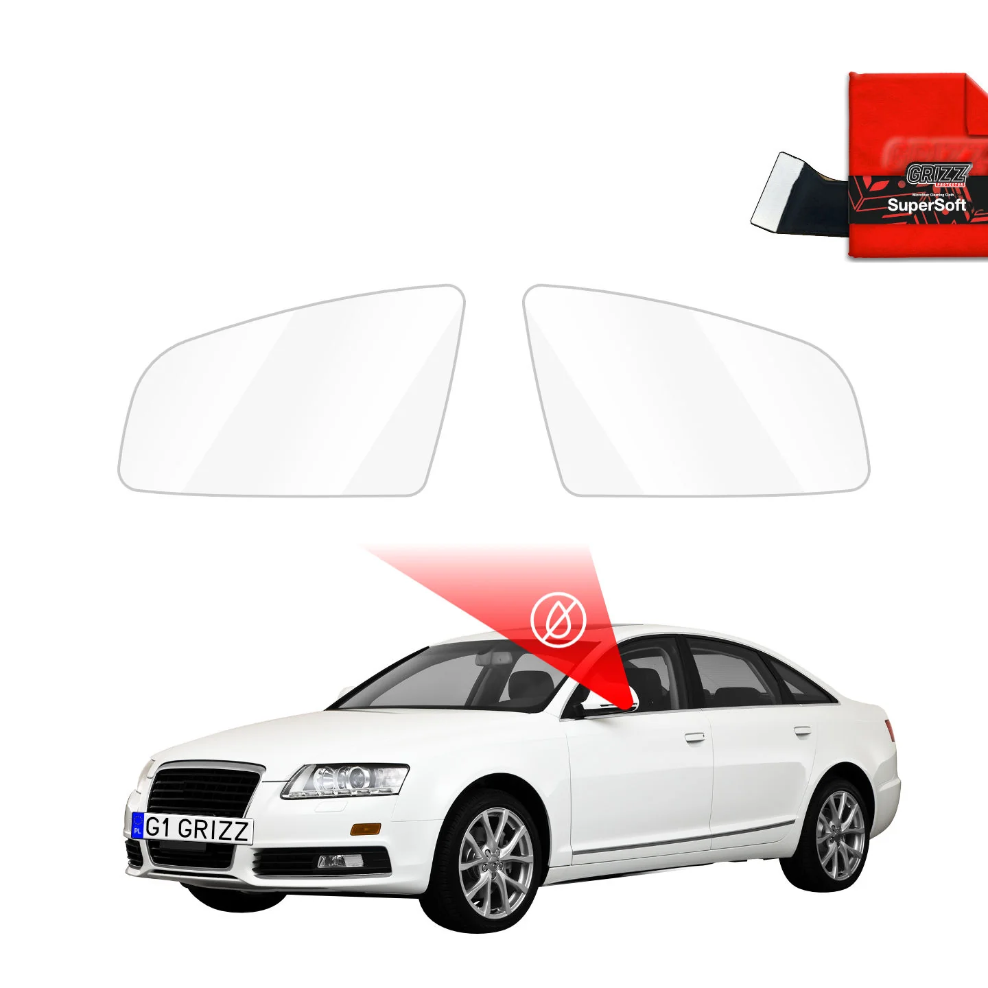Regenschutzfolie für Außenspiegel - Audi A6 C6 (2004-2008)