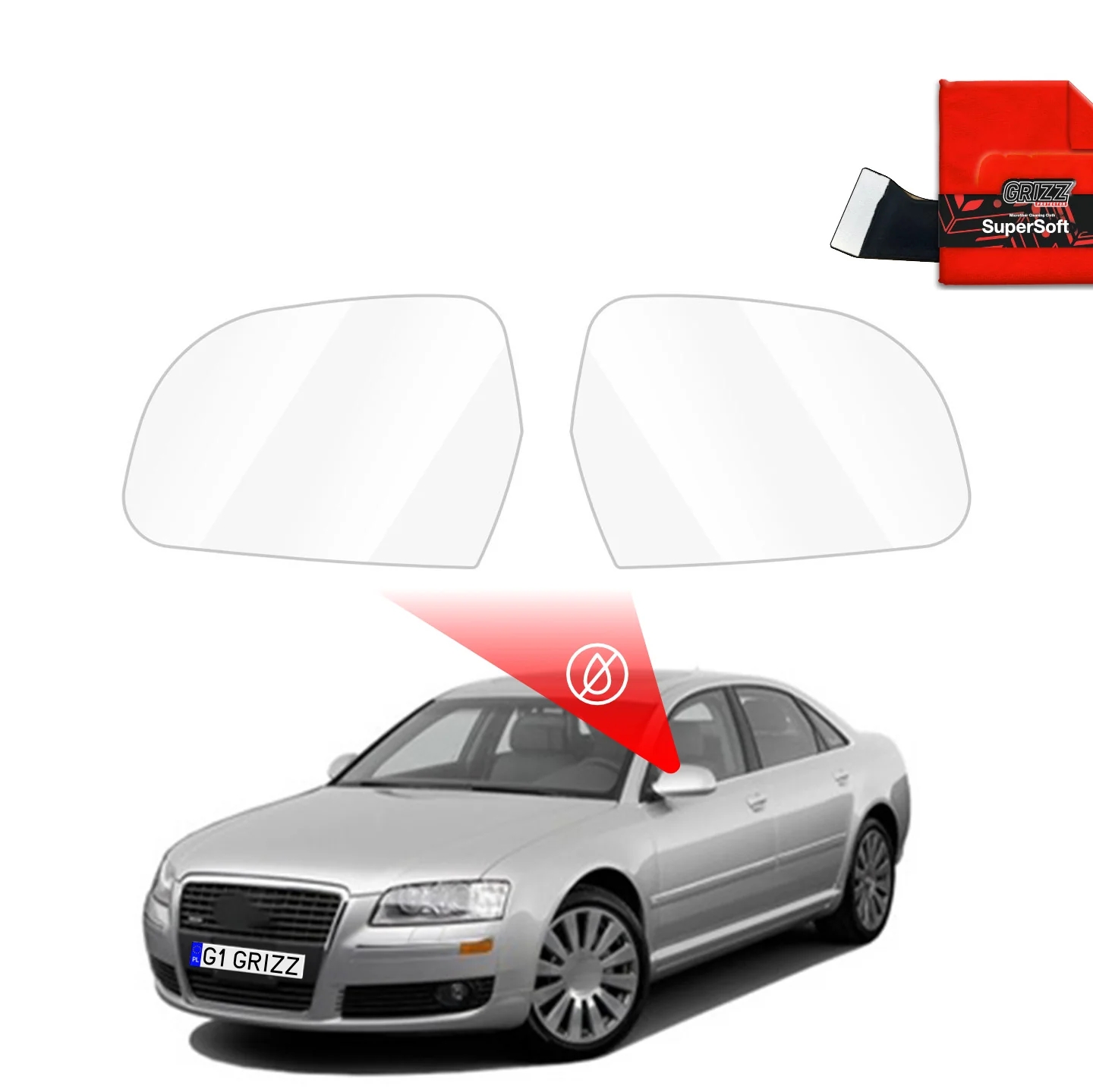 Regenschutzfolie für Außenspiegel - Audi A8 D3 (2003-2010)