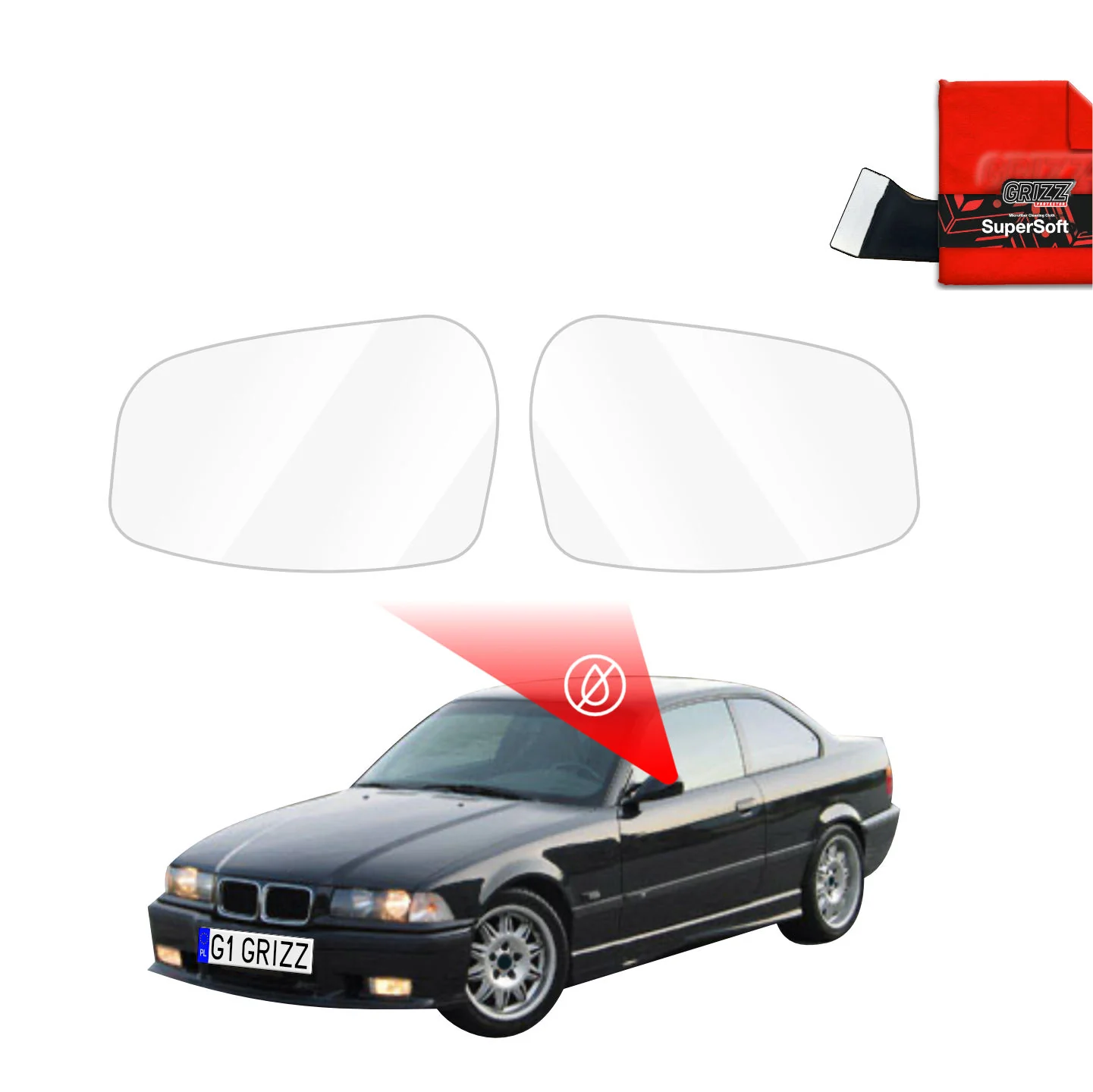 Regenschutzfolie für Außenspiegel - BMW 3 E36 Coupe (1991-1999)