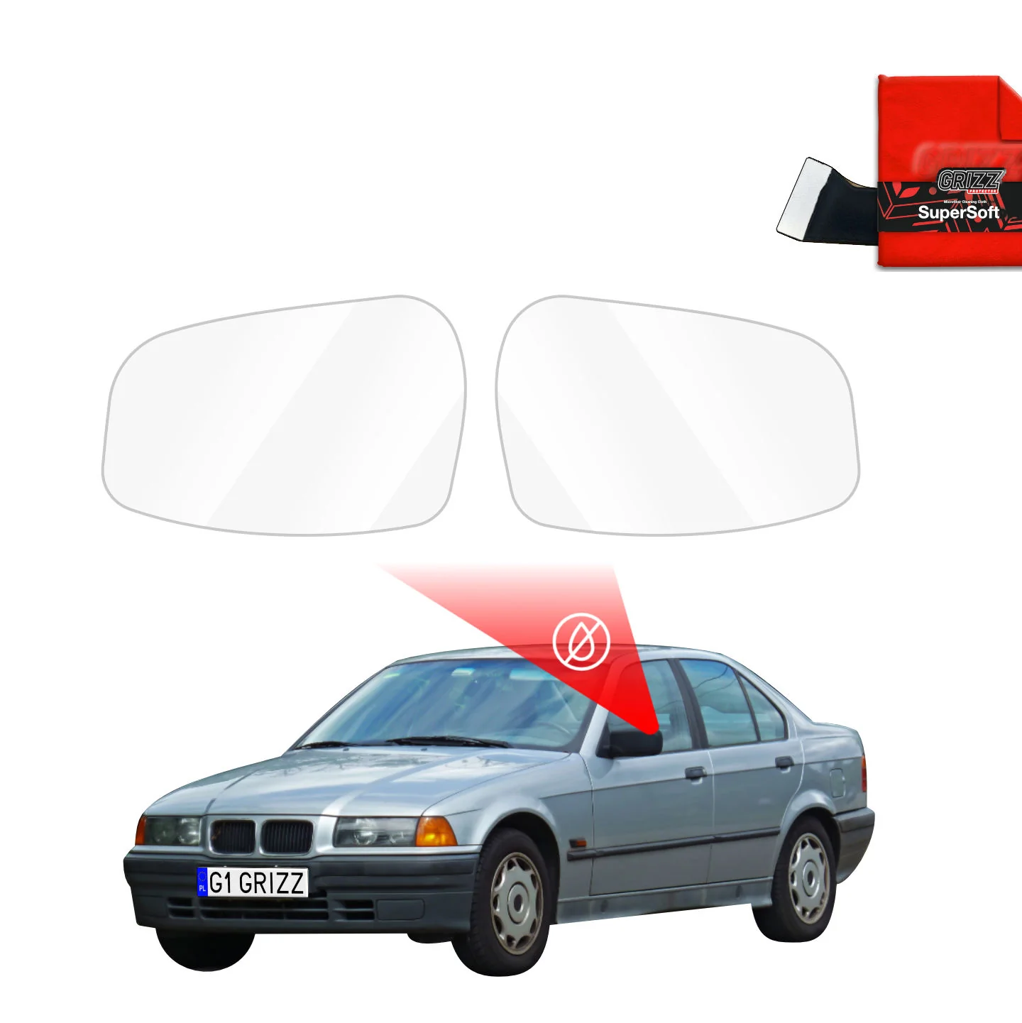 Regenschutzfolie für Außenspiegel - BMW 3 E36 Sedan (1990-1999)