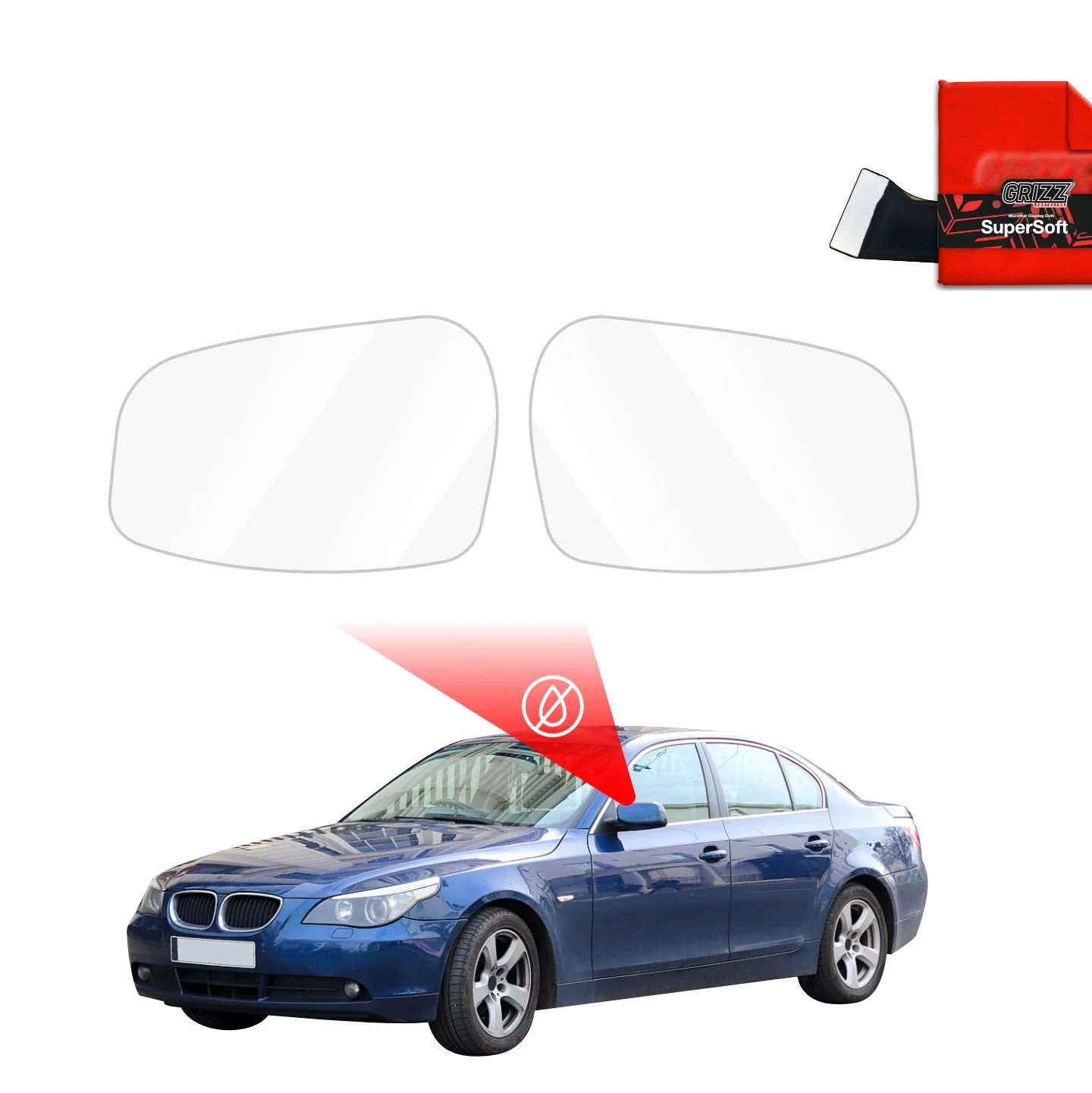 Regenschutzfolie für Außenspiegel - BMW 5 E60 Sedan PreLCI (2003-2007)