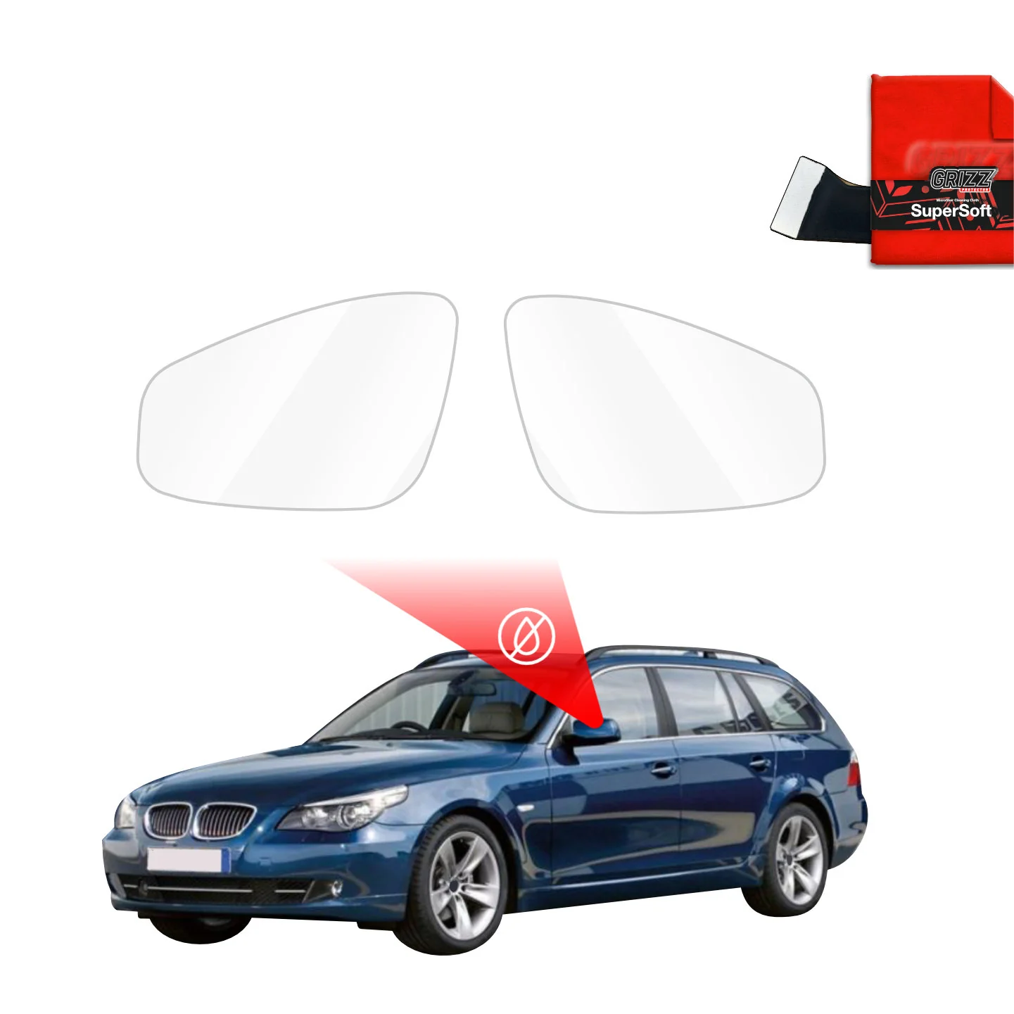 Regenschutzfolie für Außenspiegel - BMW 5 E61 Kombi PreLCI (2007-2010)