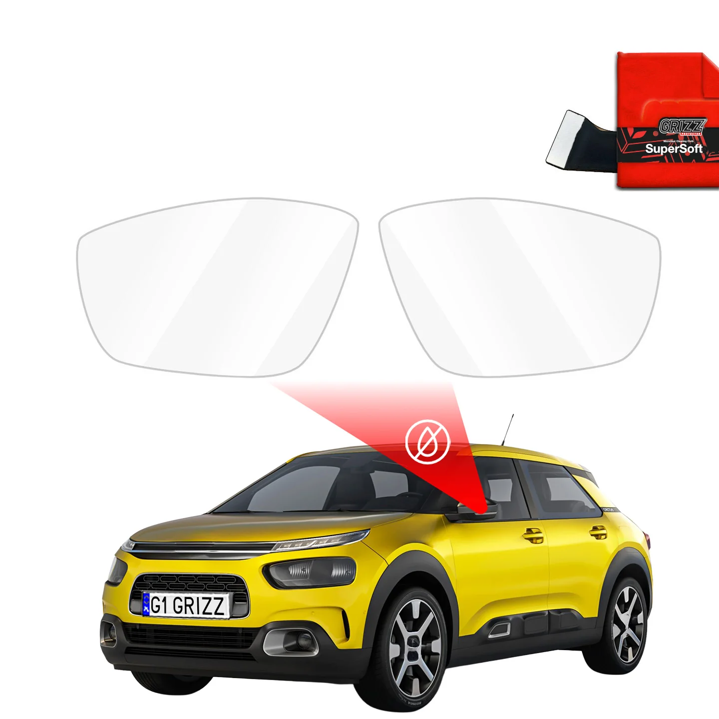 Regenschutzfolie für Außenspiegel - Citroen C4 Cactus (2014-2018)