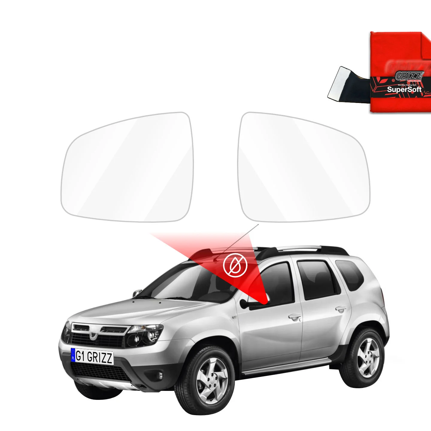 Regenschutzfolie für Außenspiegel - Dacia Duster (2013-2017)