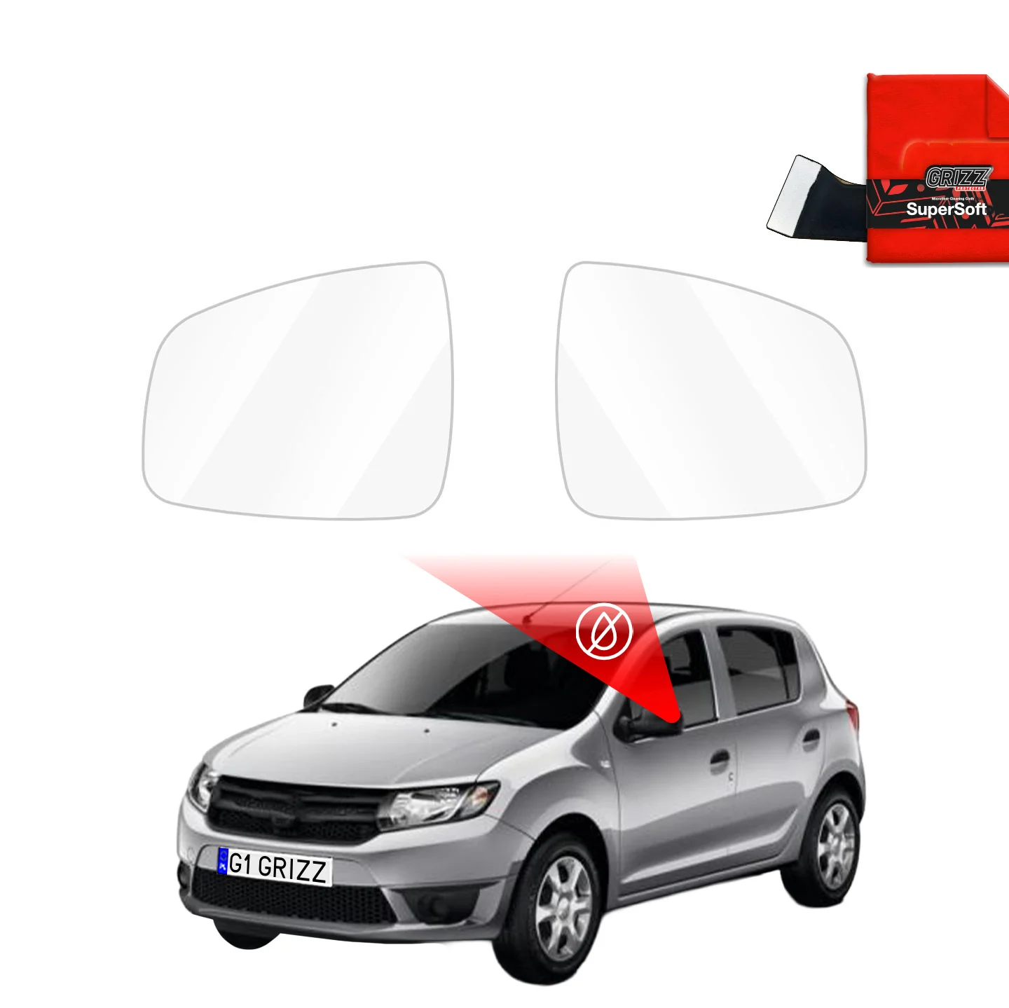 Regenschutzfolie für Außenspiegel - Dacia Sandero 2 (2012-2020)