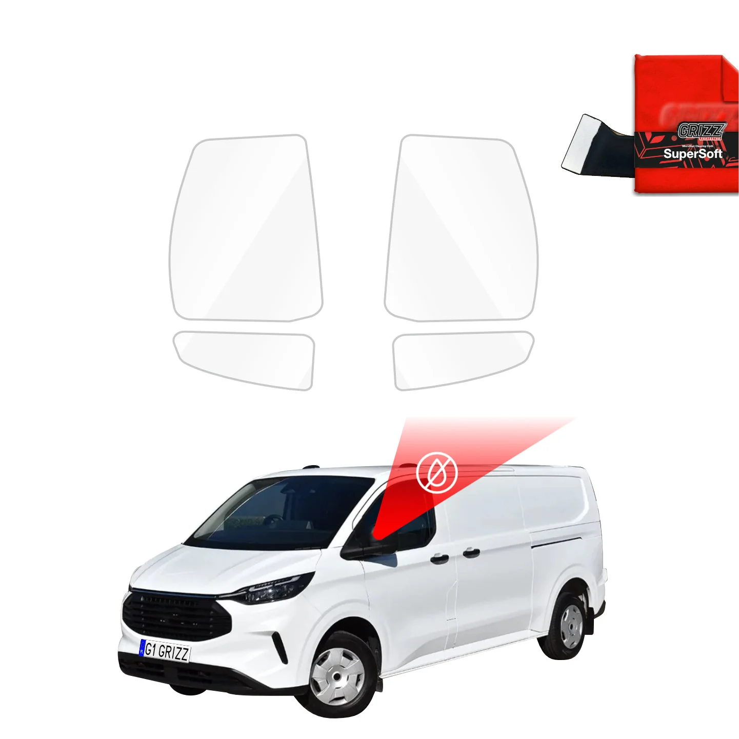 Regenschutzfolie für Außenspiegel - Ford Custom (2023-2026)