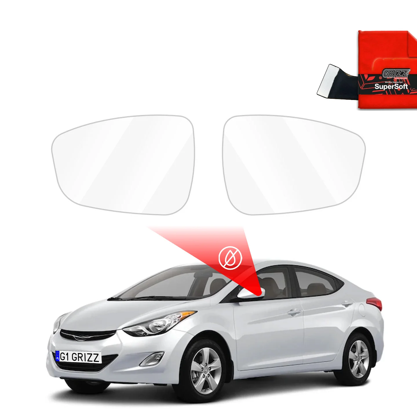 Regenschutzfolie für Außenspiegel - Hyundai Elantra (2010-2013)