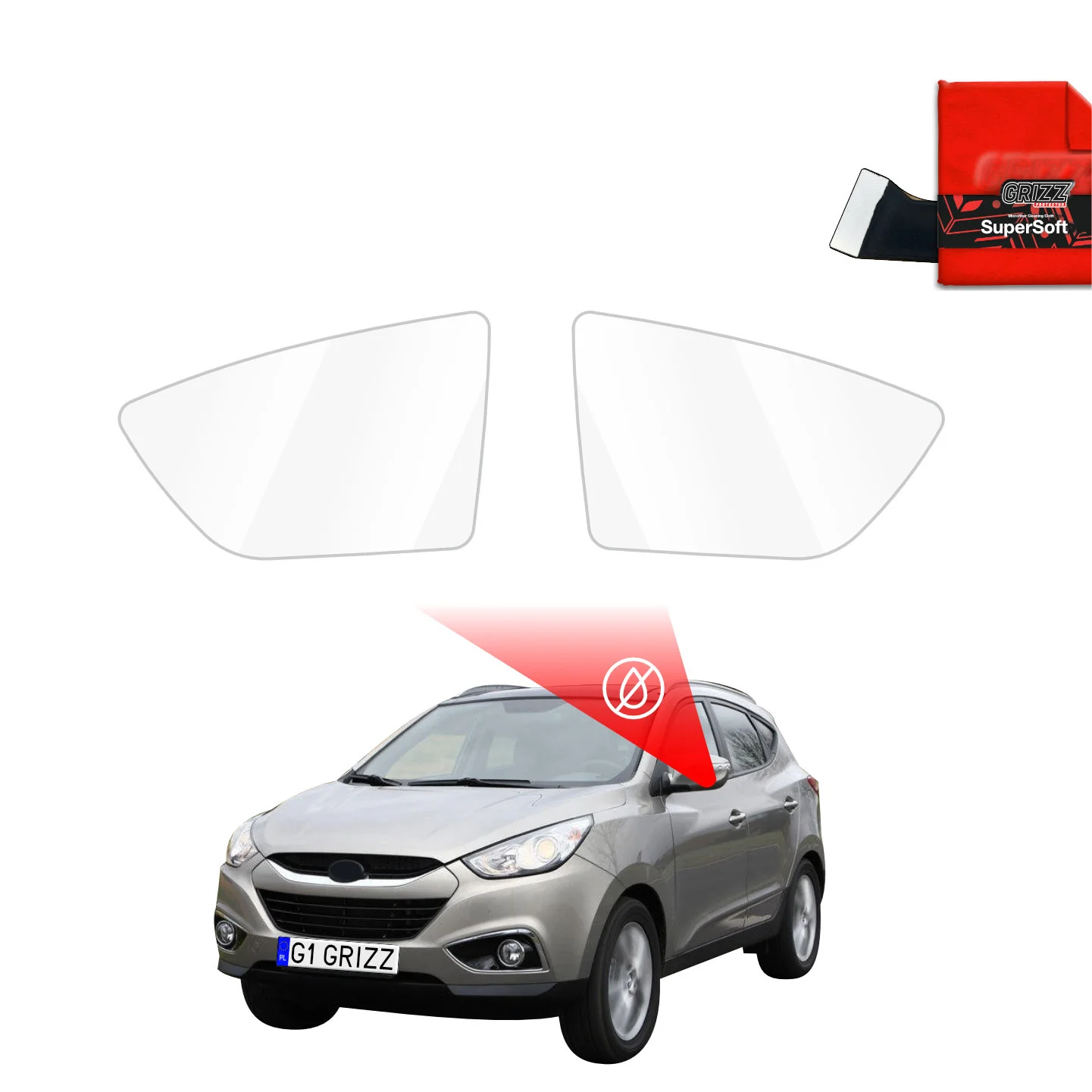 Regenschutzfolie für Außenspiegel - Hyundai ix35 (2009-2013)
