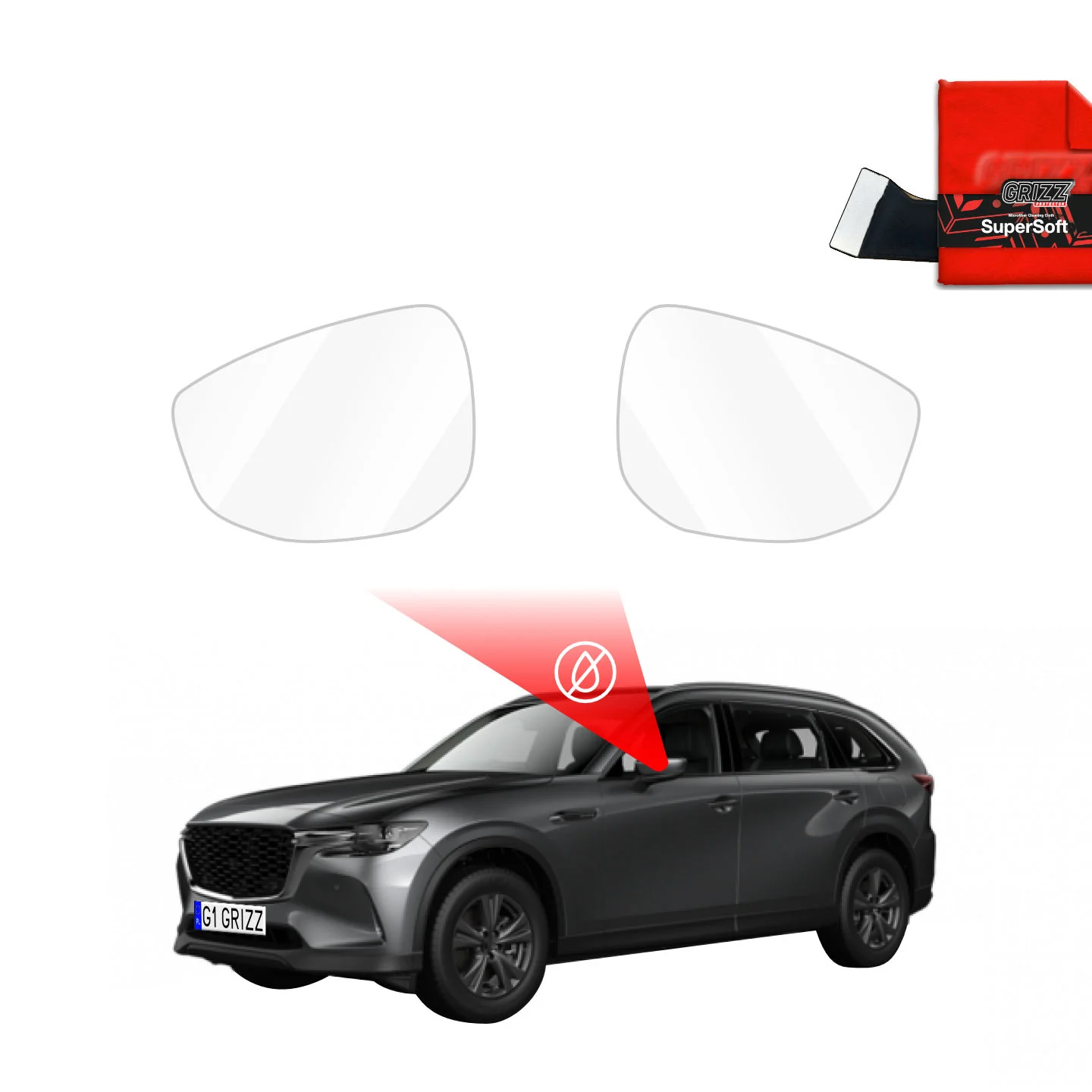 Regenschutzfolie für Außenspiegel - Mazda CX-80 (2023-2026)