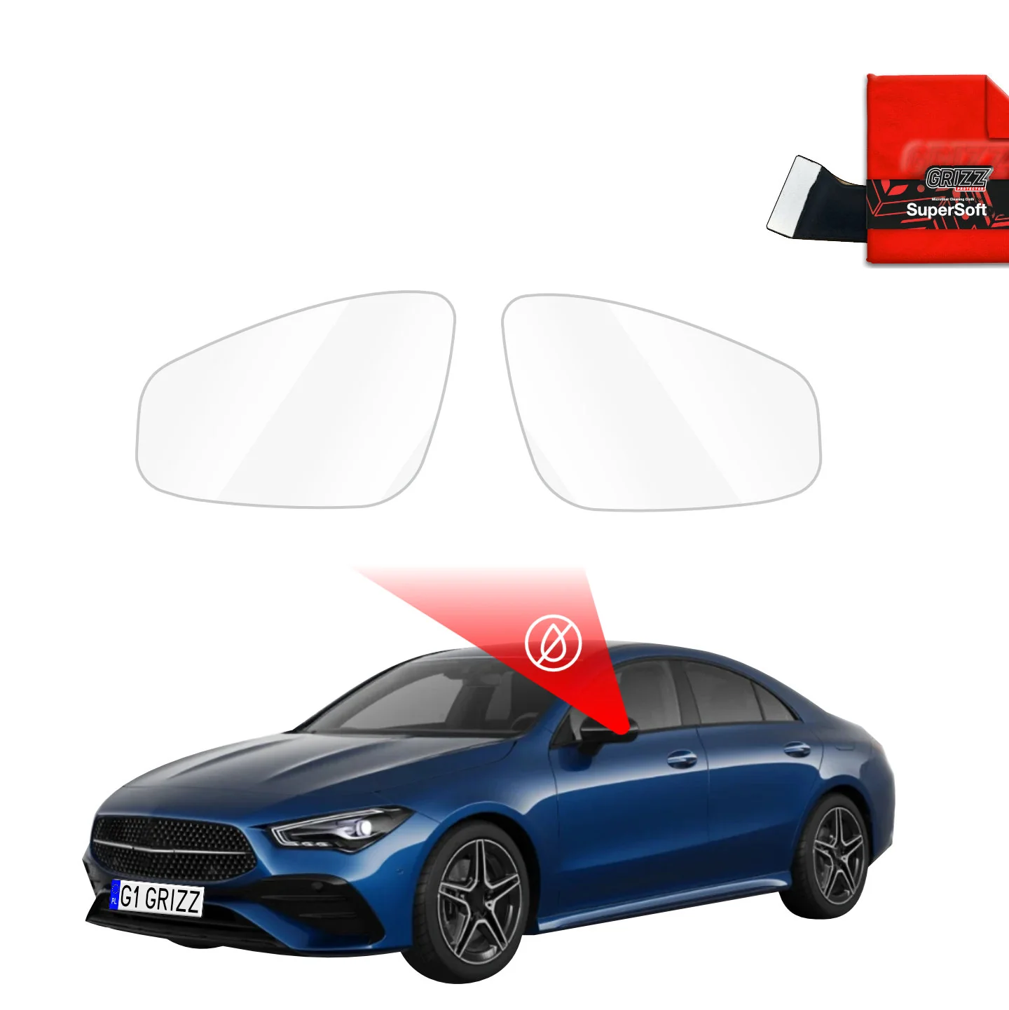 Regenschutzfolie für Außenspiegel - Mercedes CLA 200 (2025-2026)