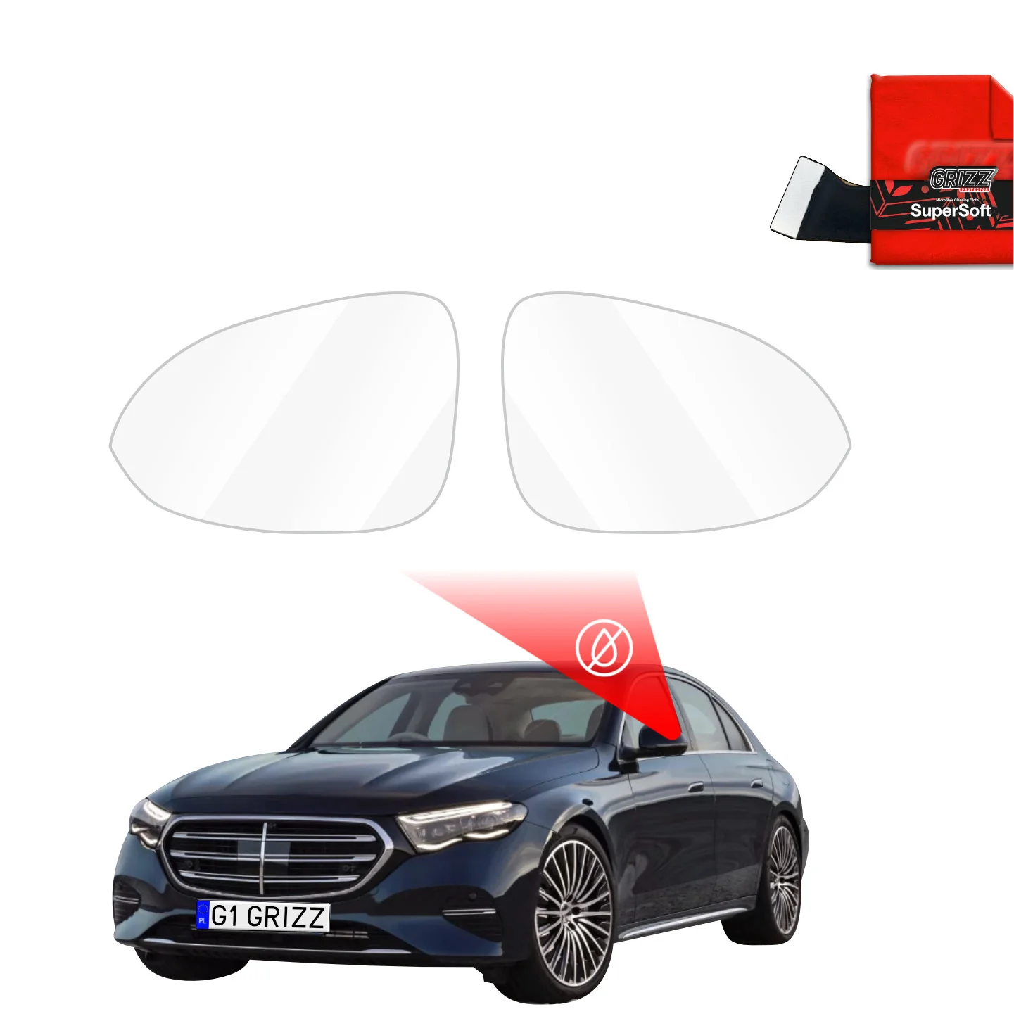 Regenschutzfolie für Außenspiegel - Mercedes E Klasse (2016-2023)