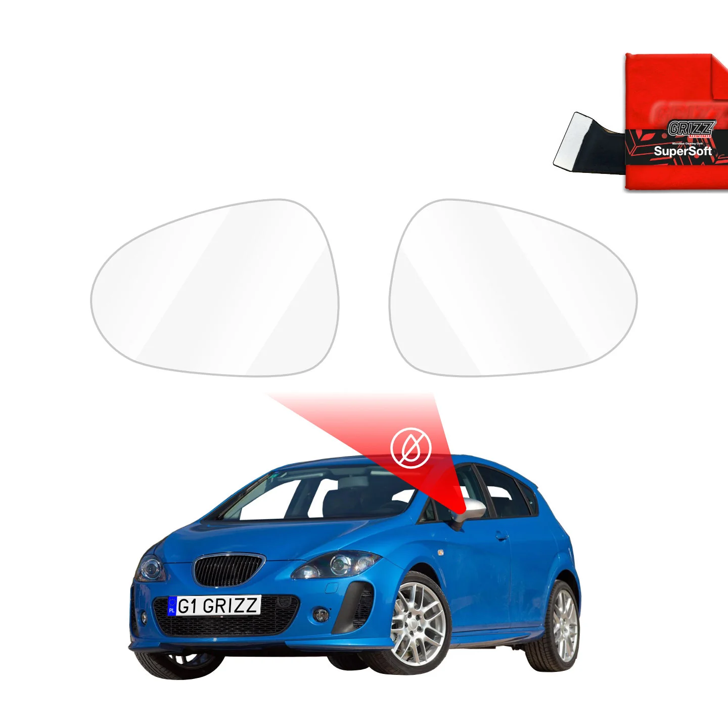 Regenschutzfolie für Außenspiegel - Seat Leon (2009-2020)