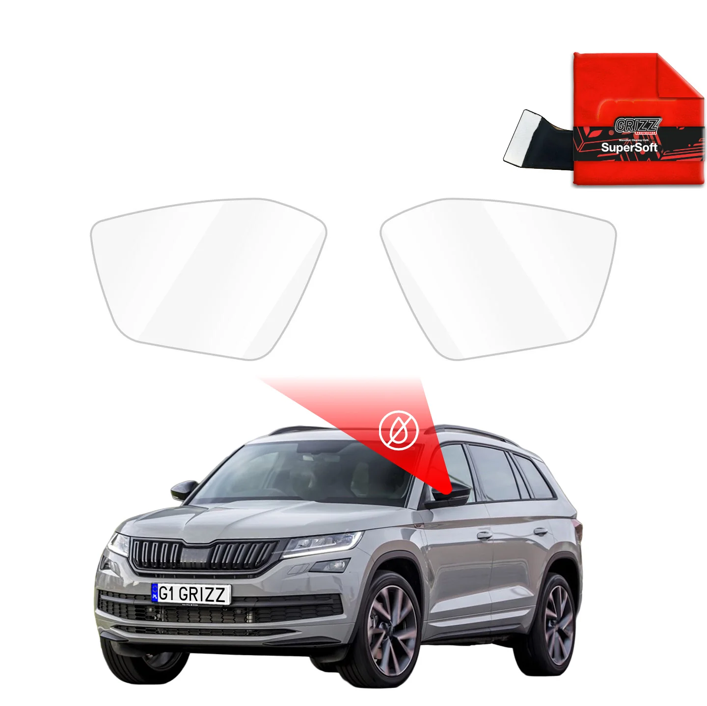 Regenschutzfolie für Außenspiegel - Skoda Kodiaq (2016-2021)