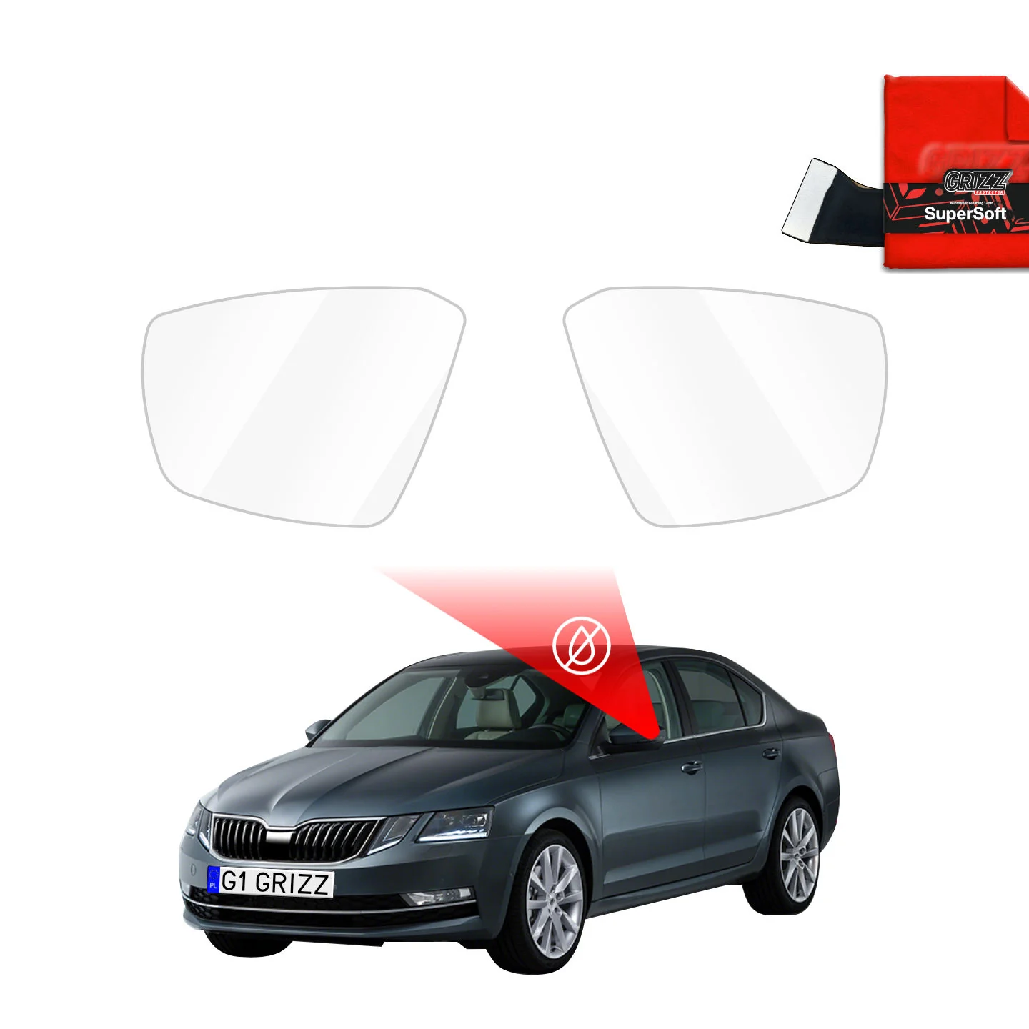 Regenschutzfolie für Außenspiegel - Skoda Octavia 3 (2013-2020)