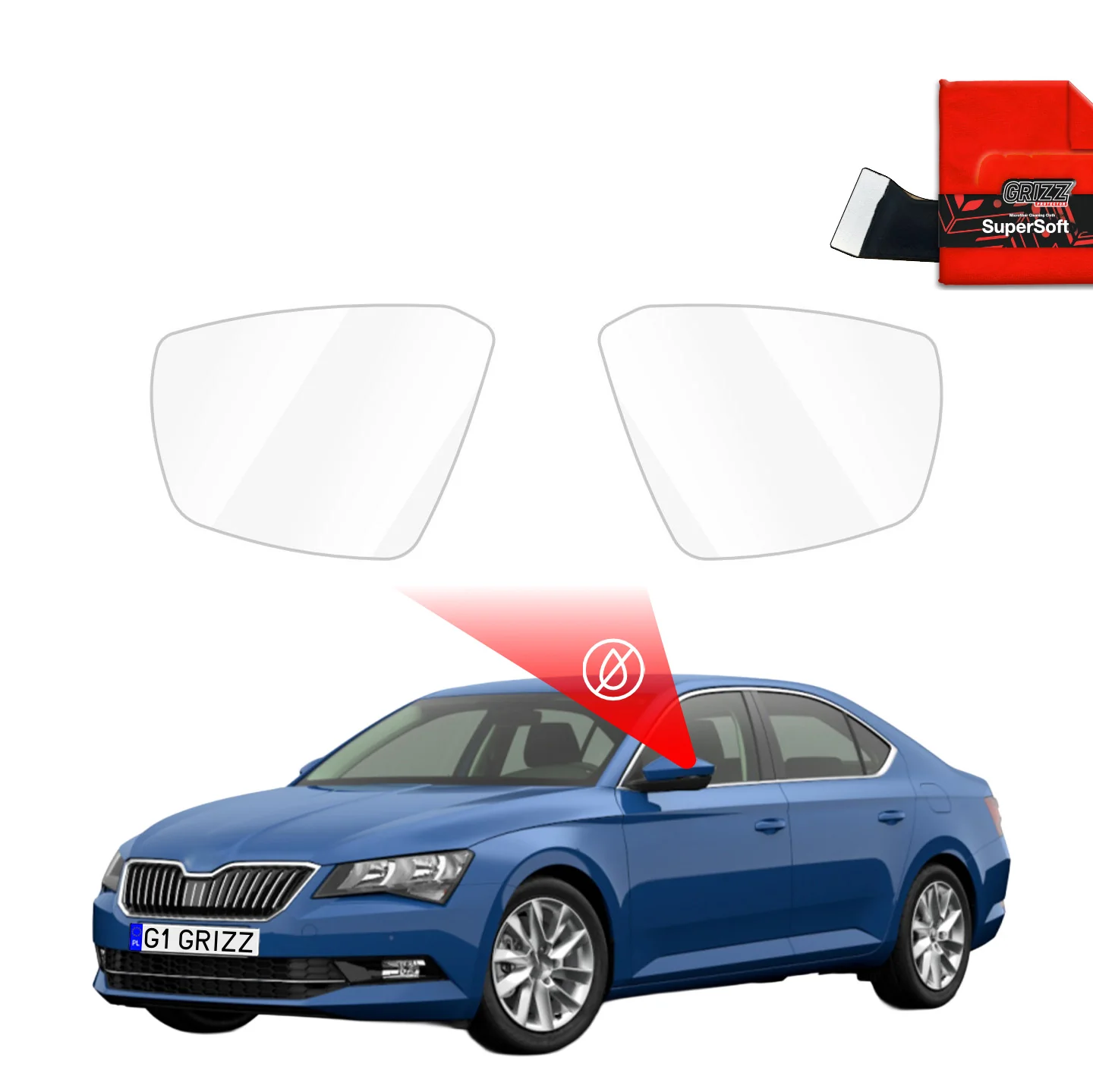 Regenschutzfolie für Außenspiegel - Skoda Superb 3 (2015-2020)