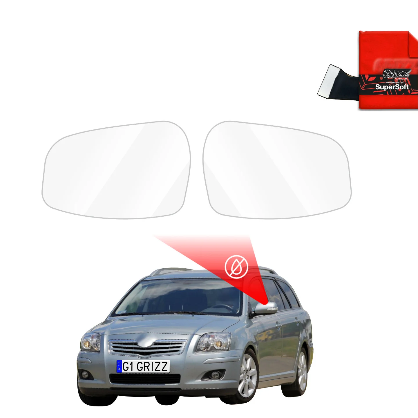 Regenschutzfolie für Außenspiegel - Toyota Avensis Kombi (2003-2009)