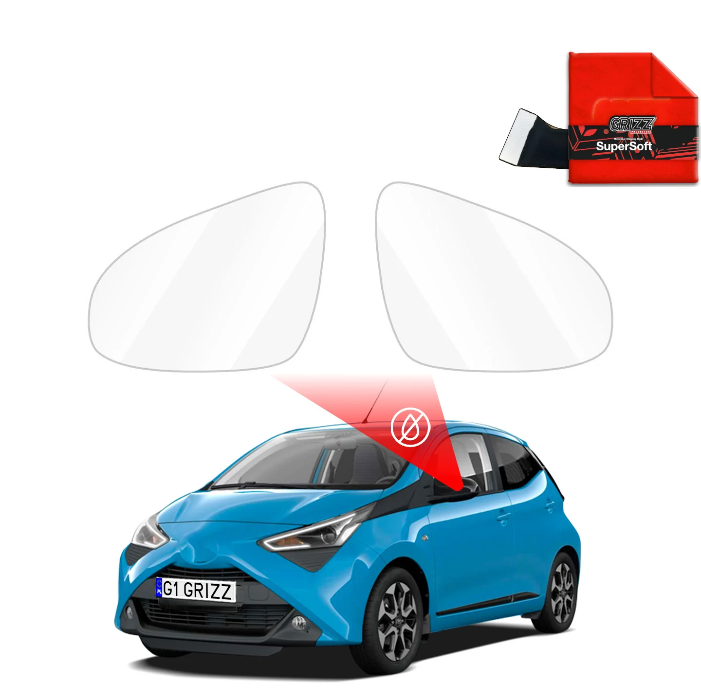 Regenschutzfolie für Außenspiegel - Toyota Aygo (2014-2017)