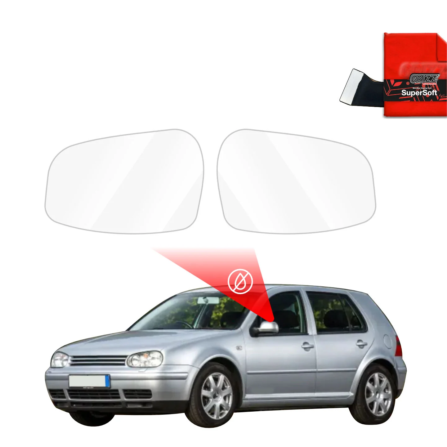 Regenschutzfolie für Außenspiegel - Volkswagen Golf 4 hatchback 5D (1997-2003) x
