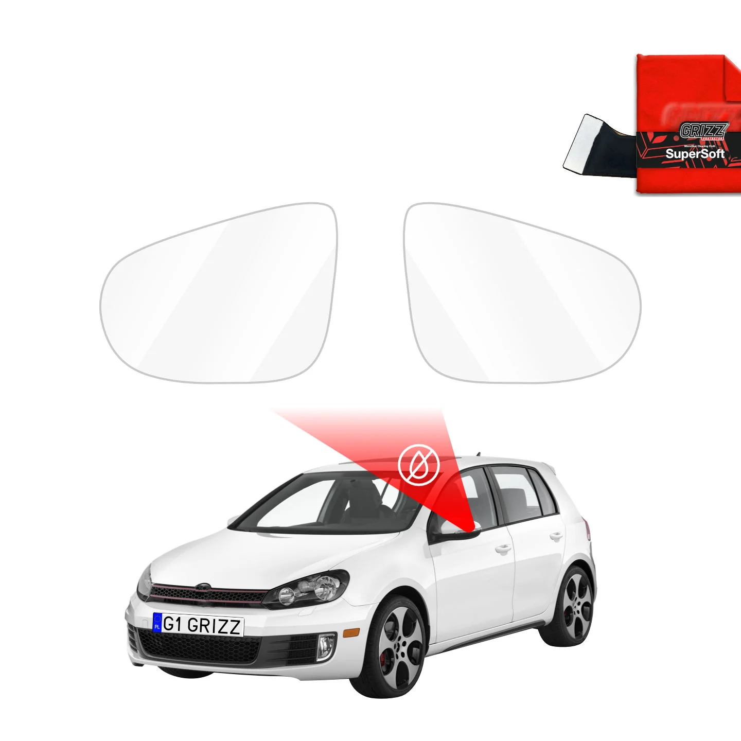 Regenschutzfolie für Außenspiegel - Volkswagen Golf 6 (2008-2012)