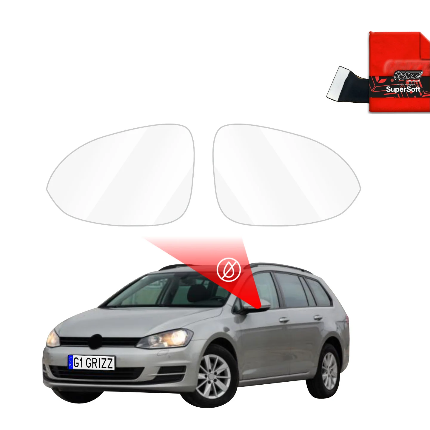 Regenschutzfolie für Außenspiegel - Volkswagen Golf 7 Variant (2013-2020)