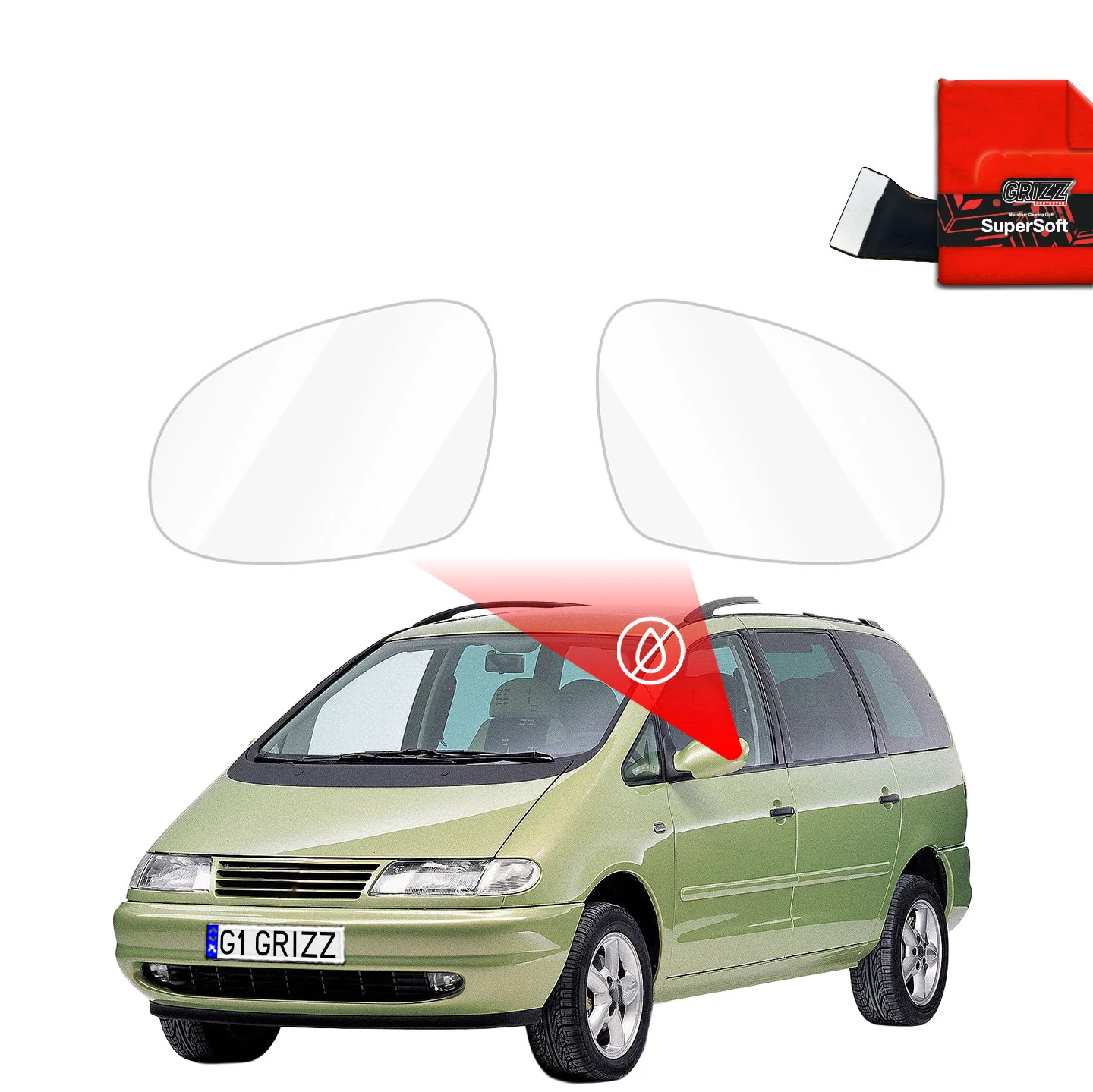Regenschutzfolie für Außenspiegel - Volkswagen Sharan (1995-2010)