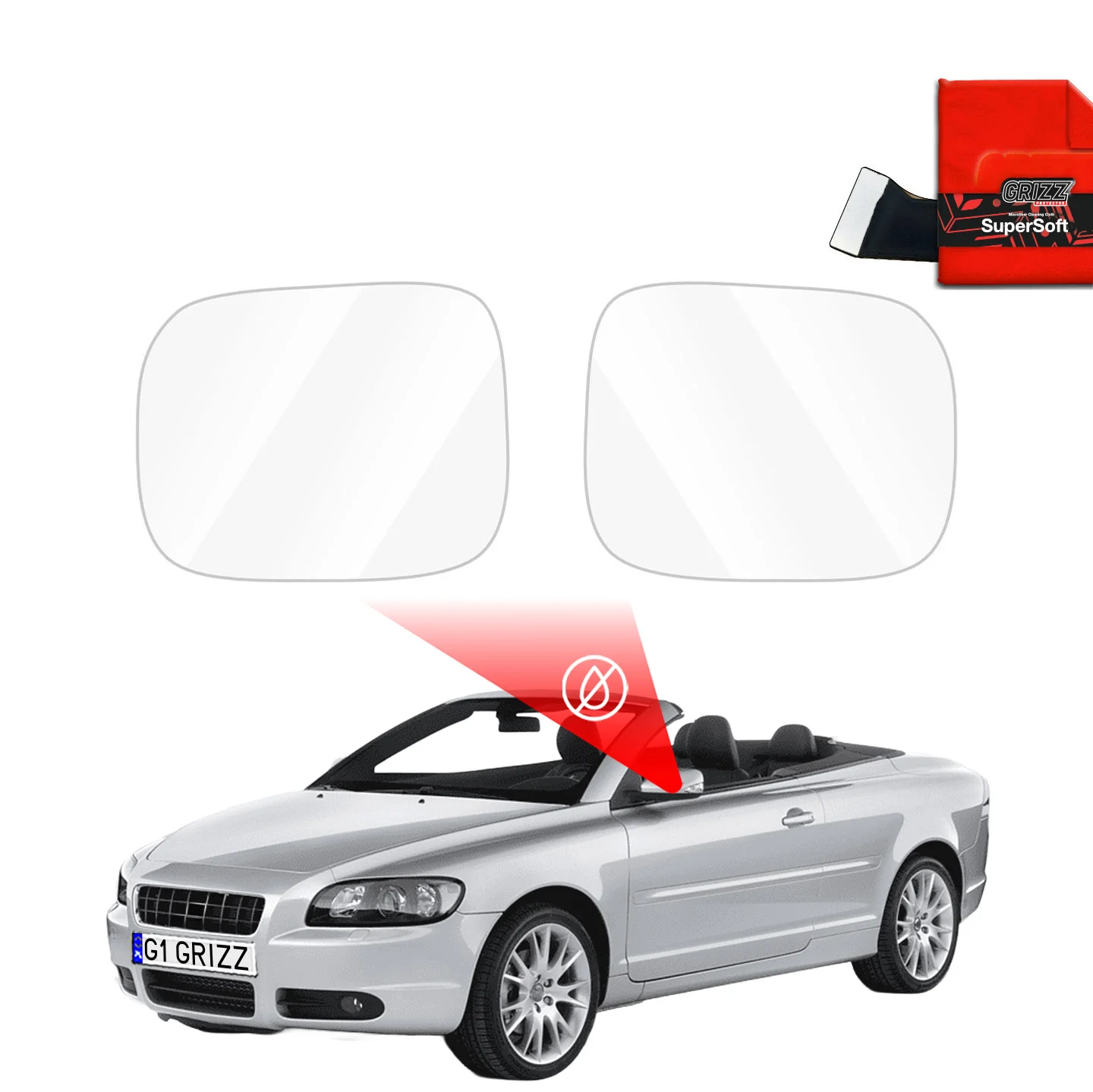 Regenschutzfolie für Außenspiegel - Volvo C70 (2006-2013)