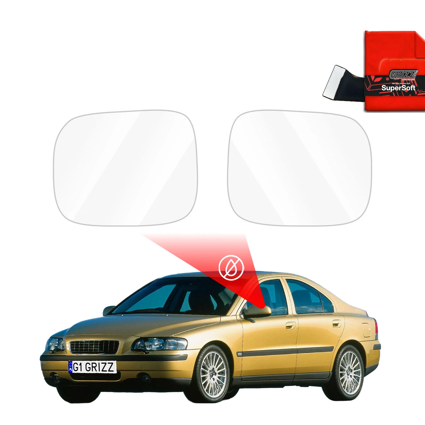 Regenschutzfolie für Außenspiegel - Volvo S60 (2000-2010)
