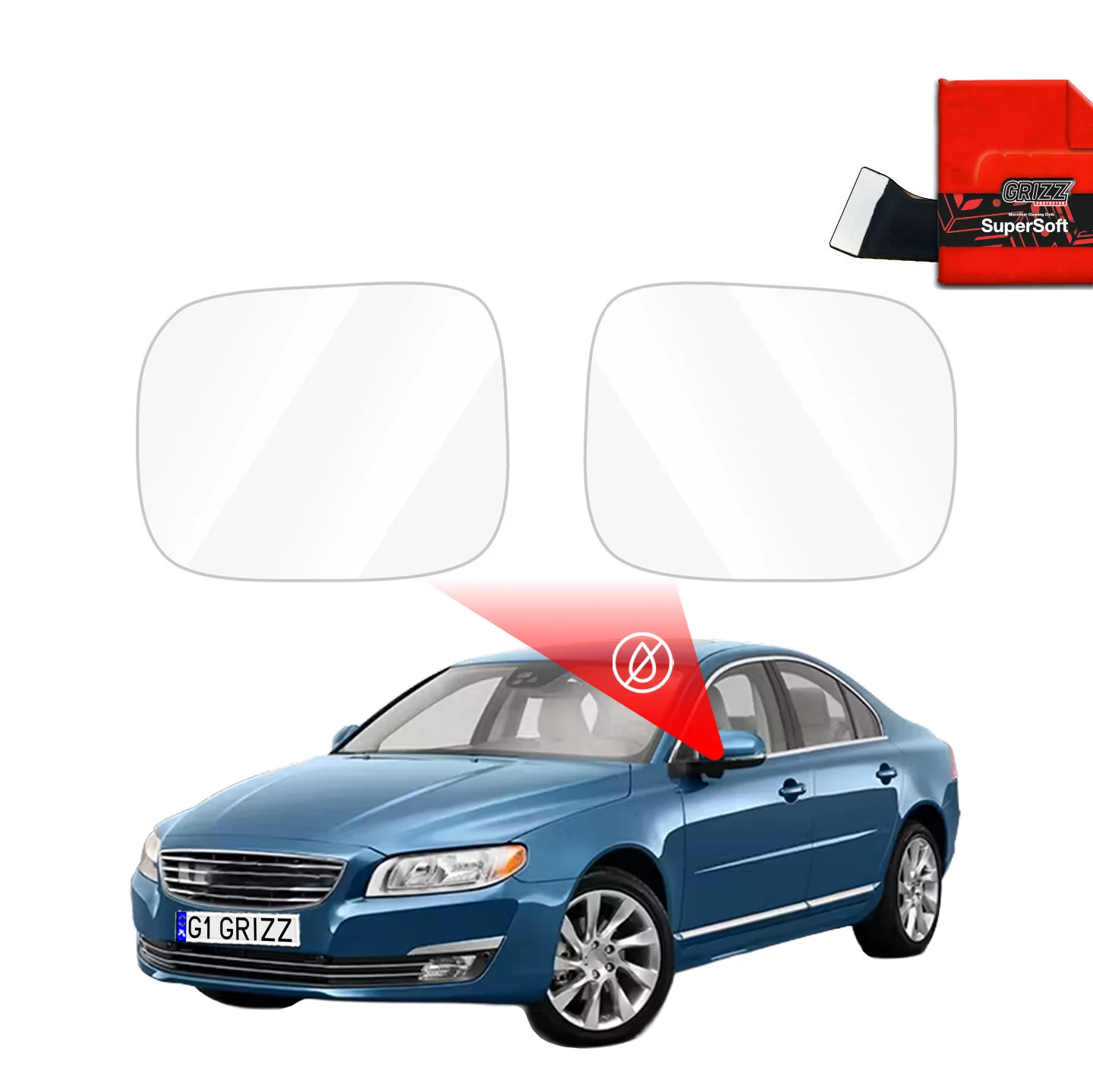 Regenschutzfolie für Außenspiegel - Volvo S80 (2006-2016)