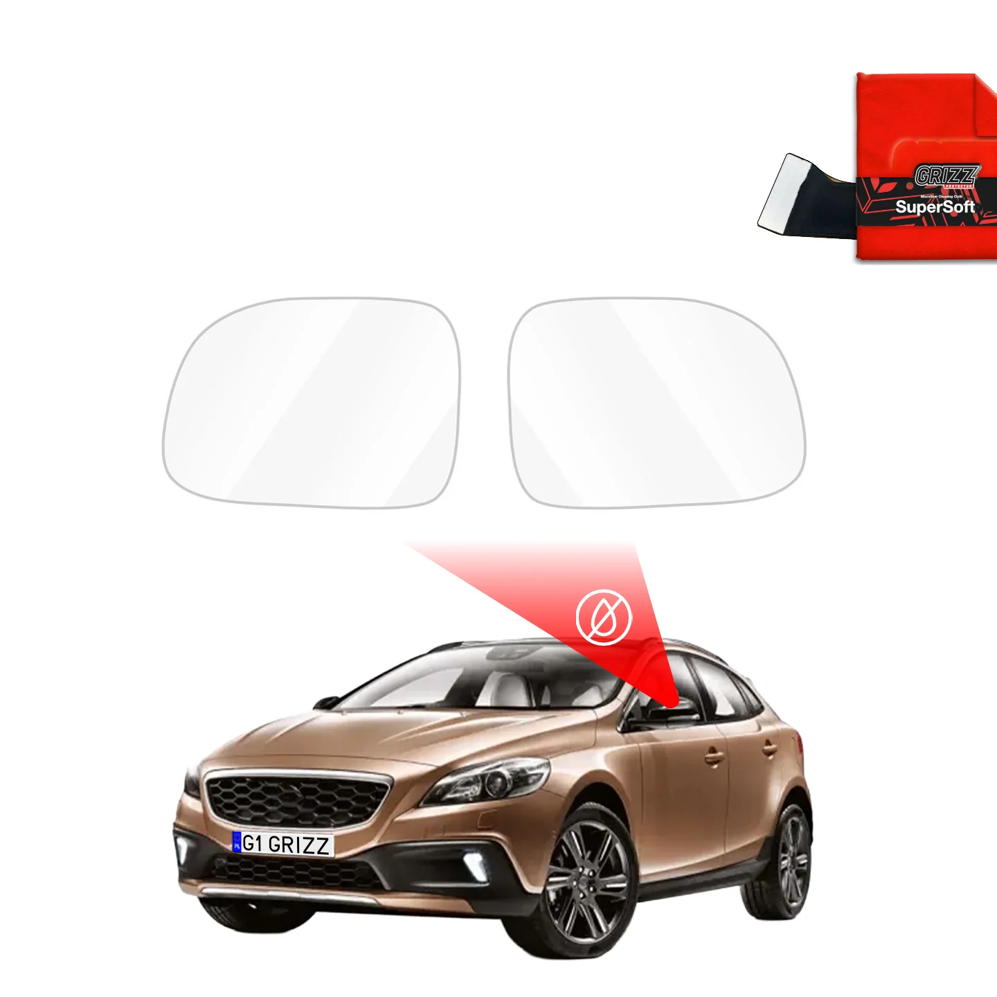 Regenschutzfolie für Außenspiegel - Volvo V40 Cross Country (2012-2016)