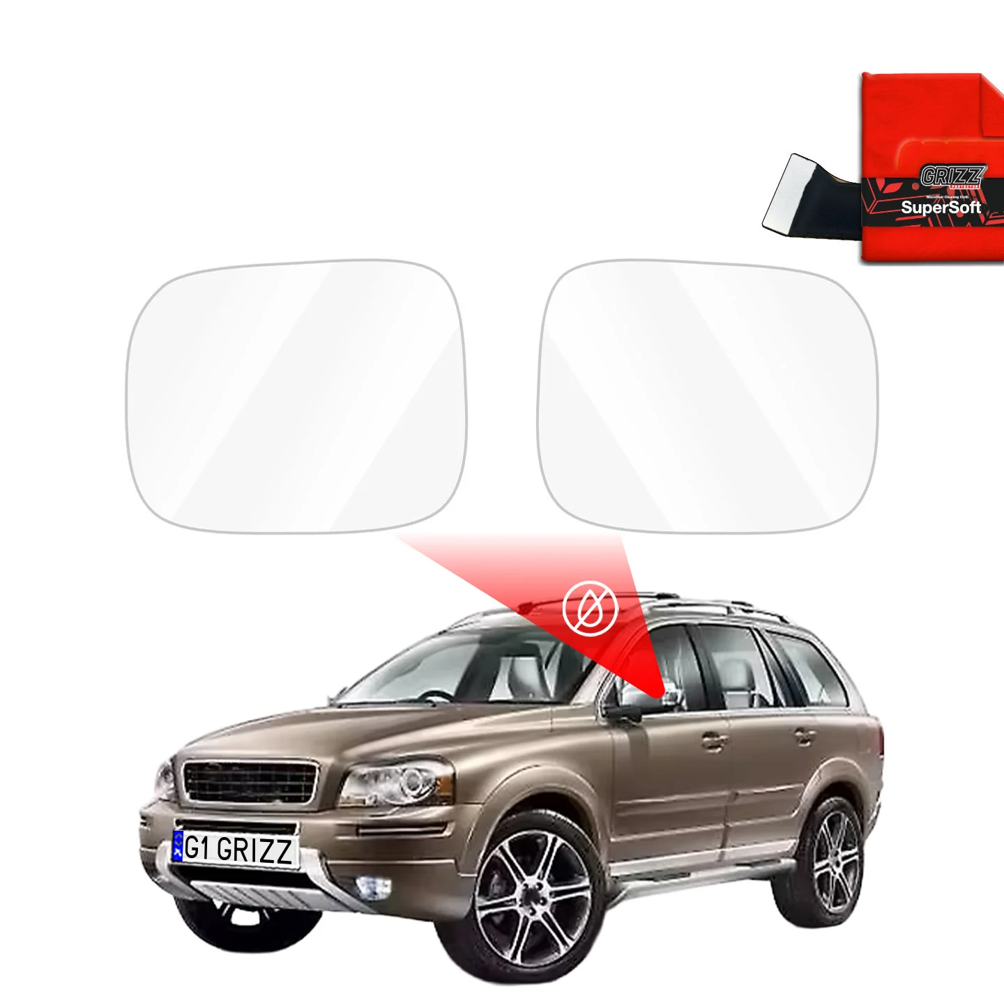 Regenschutzfolie für Außenspiegel - Volvo XC90 (2002-2014)
