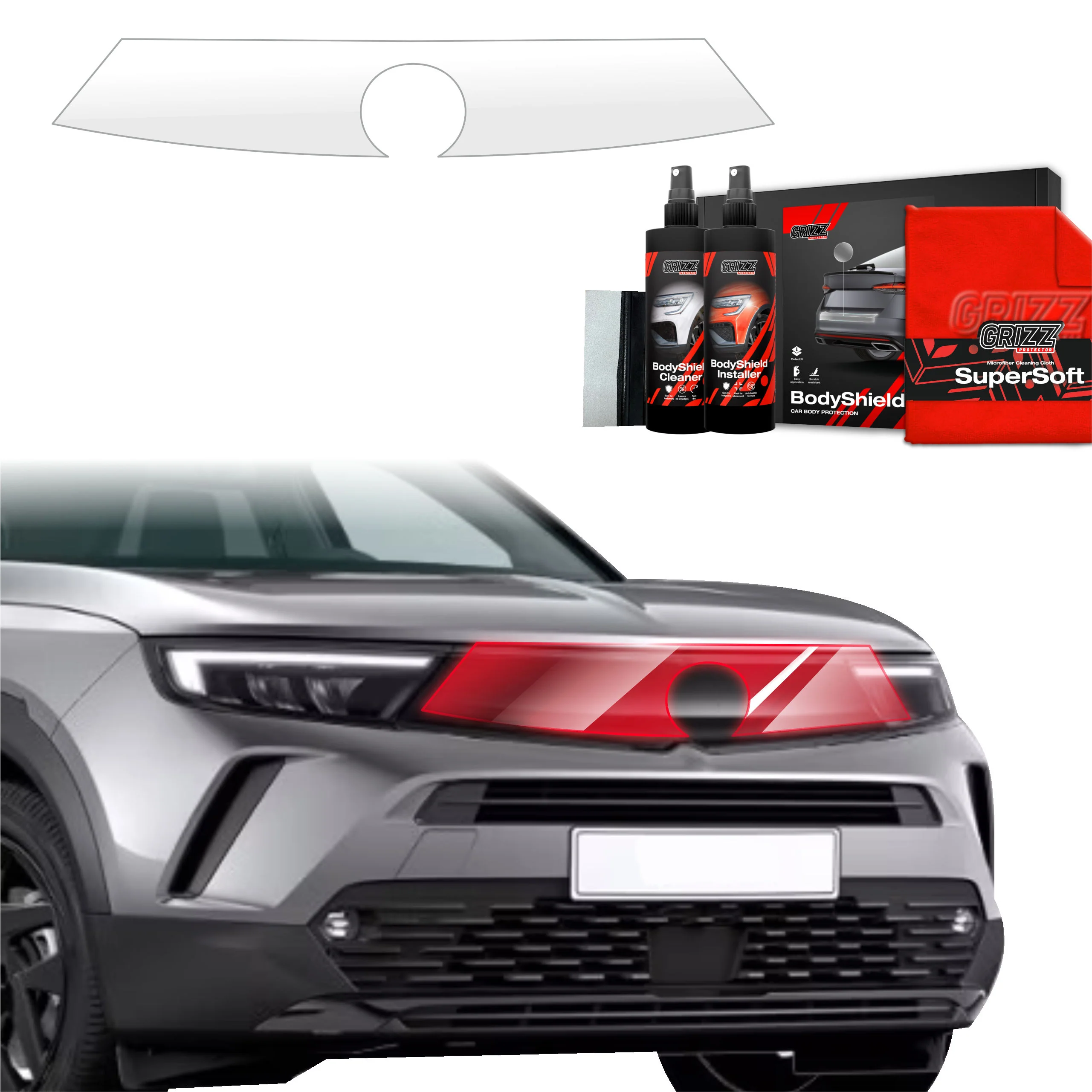 Schutzfolie für die vordere Säule - Opel Mokka (2021-2026)
