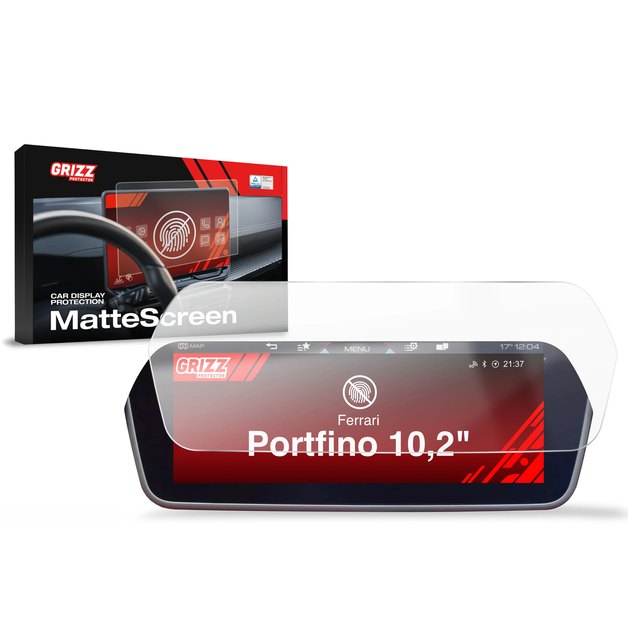 Displayschutzfolie für Ferrari Portofino (2017-2023) Anti-Fingerprint, Matt