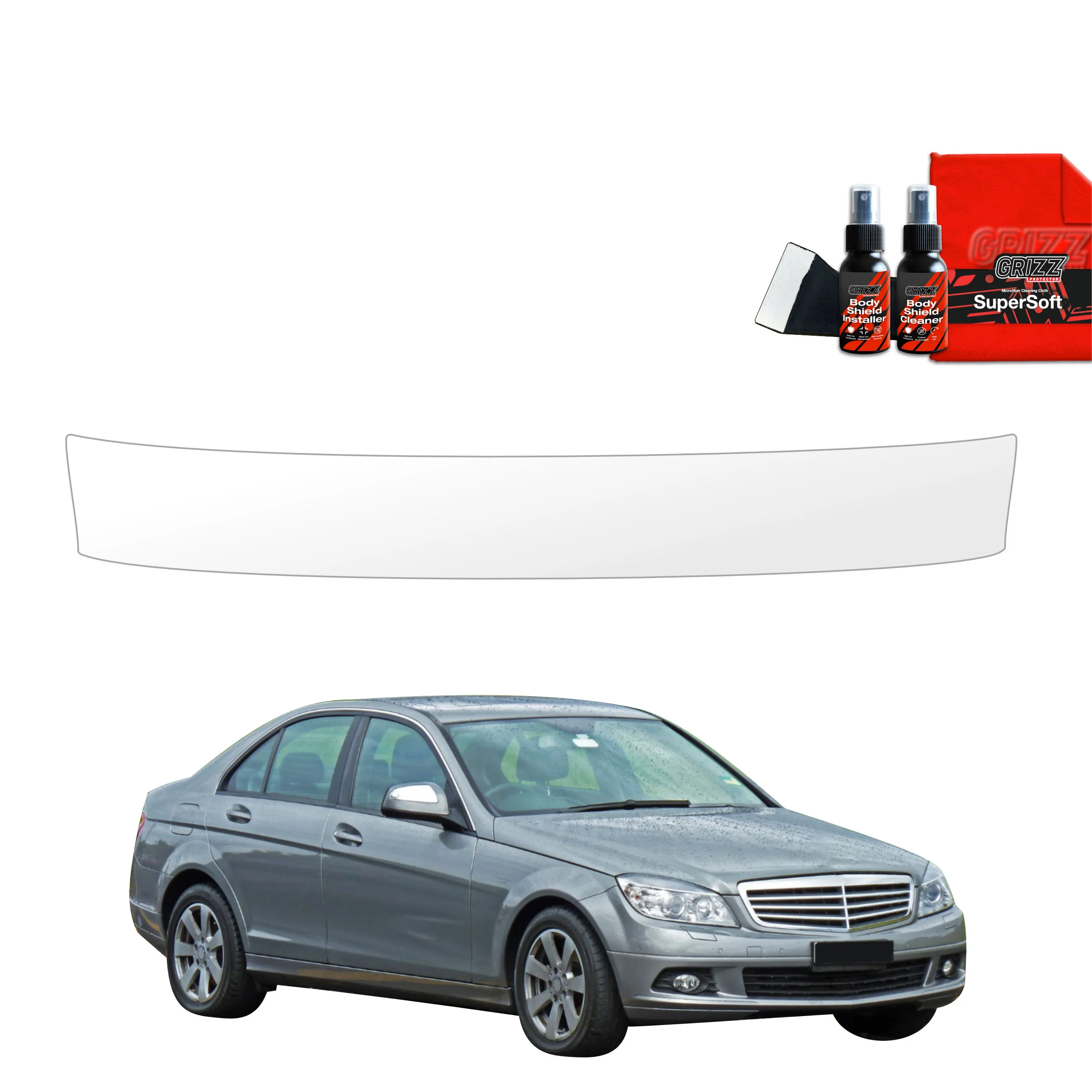 Schutzfolie für Ladekante - Mercedes Benz C Klasse W204 Sedan (2007-2011)