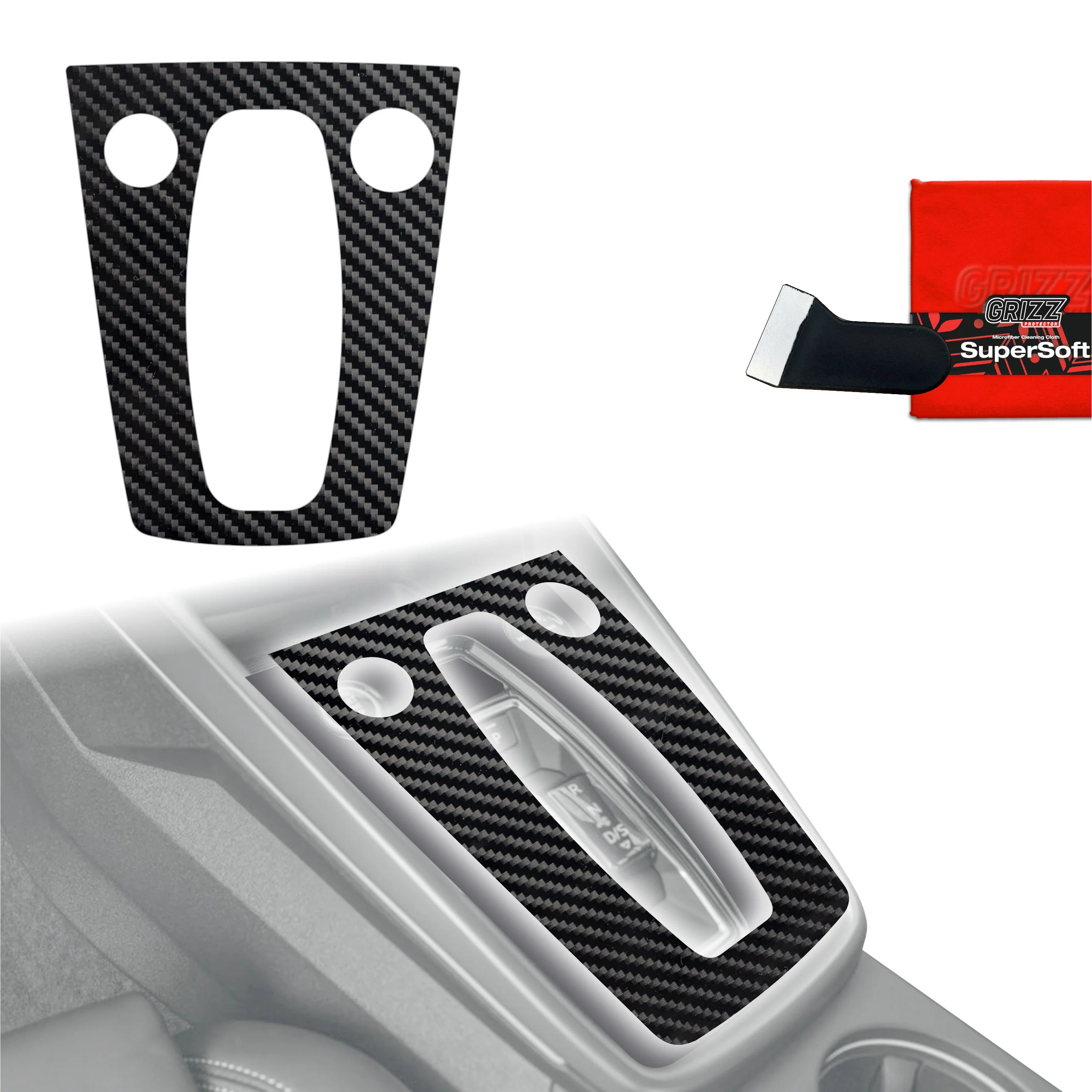 Schutzfolien für Mittelkonsole - Audi A3 8Y Facelift (2024-2026) Carbon Optik Glanz