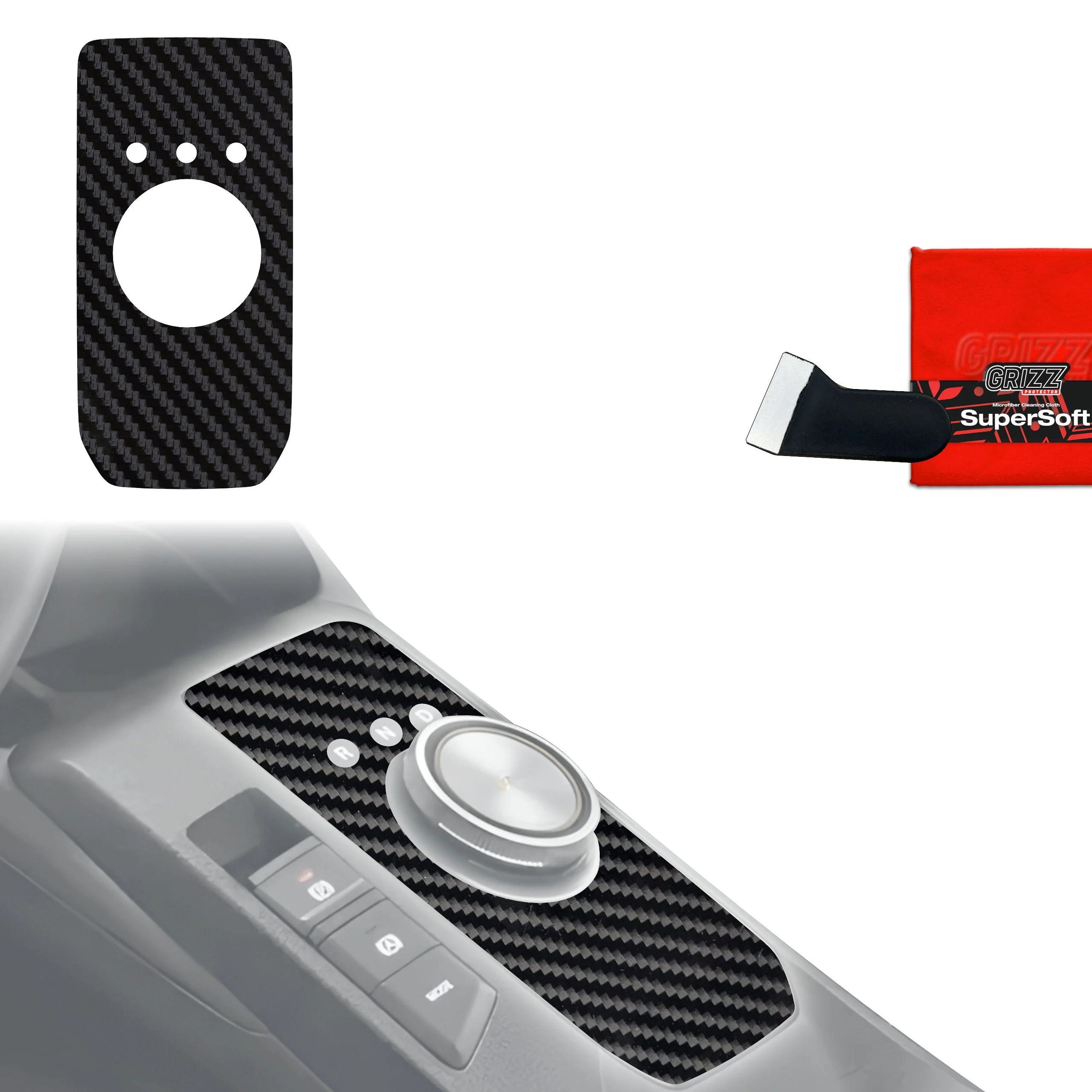Schutzfolien für Mittelkonsole - MG 3 (2024-2026) Carbon Optik Matt Antifingerprint